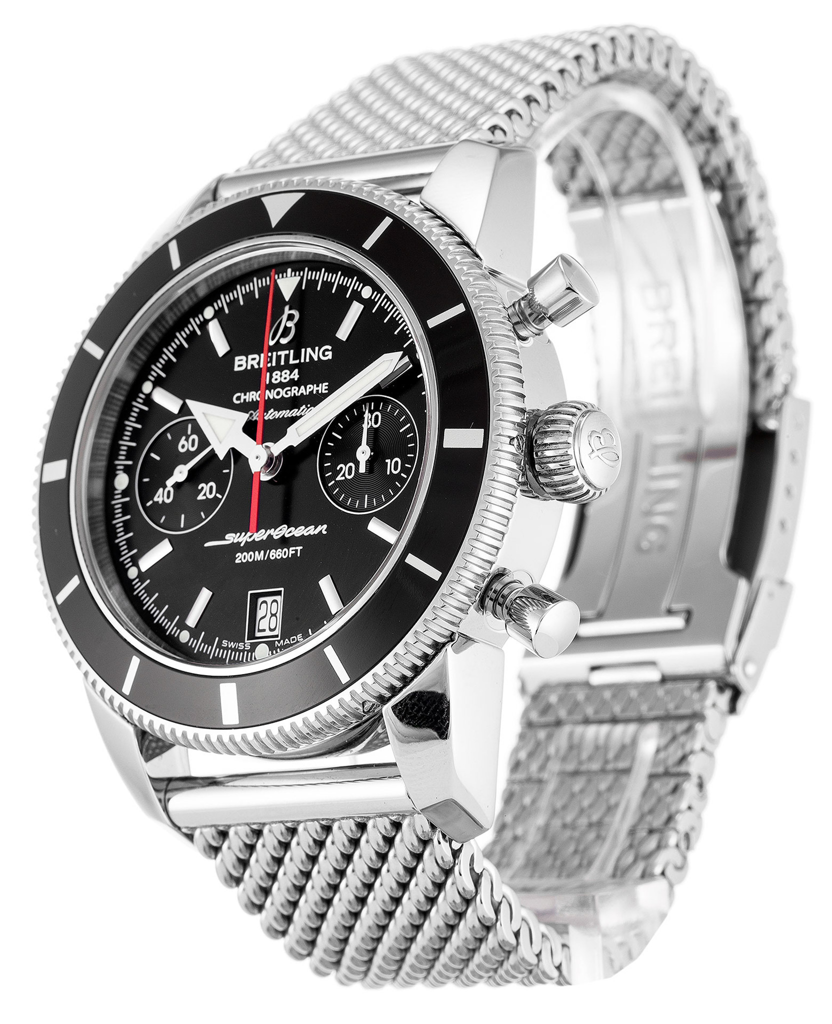 Breitling Superocean Heritage Quadrante nero Stick Marker A23370 44MM-1