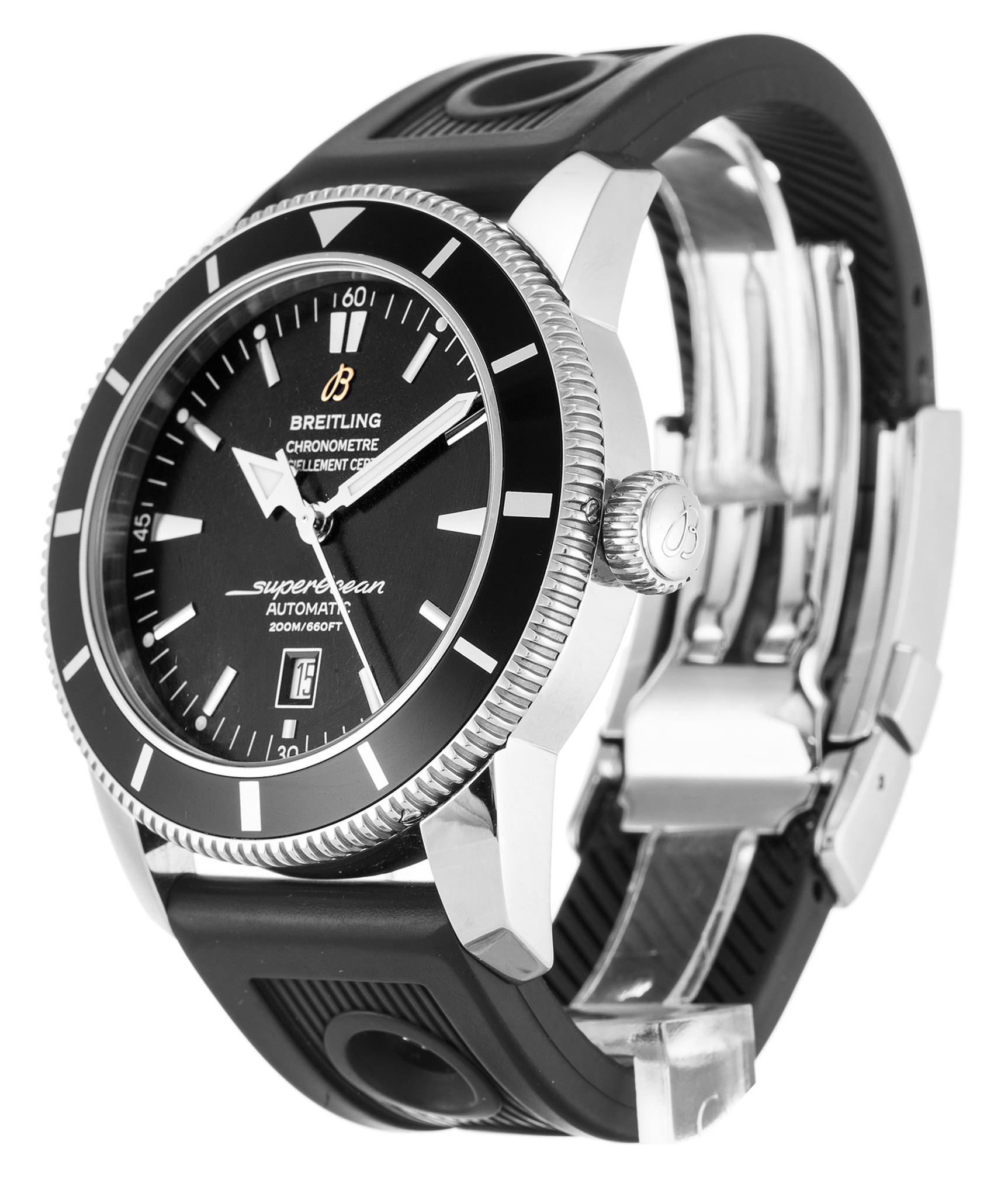 Breitling Superocean Heritage Quadrante nero Dialtra Di GoMMa A17320 46MM-1