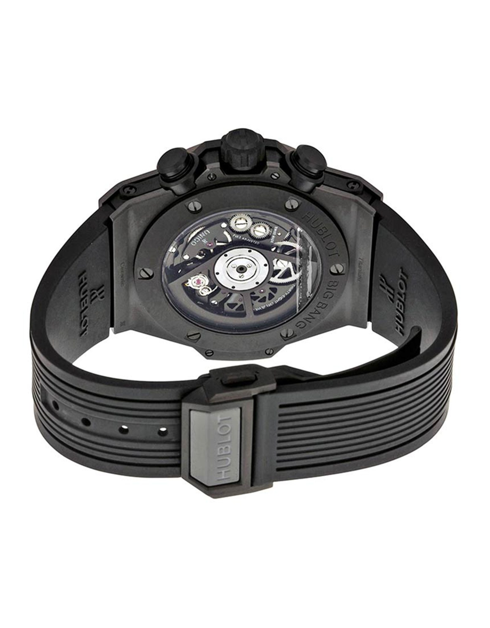 Hublot nero Skeleton Diamella Gialla Gold Bezel 411.Cm.1138.Rx 45MM-2