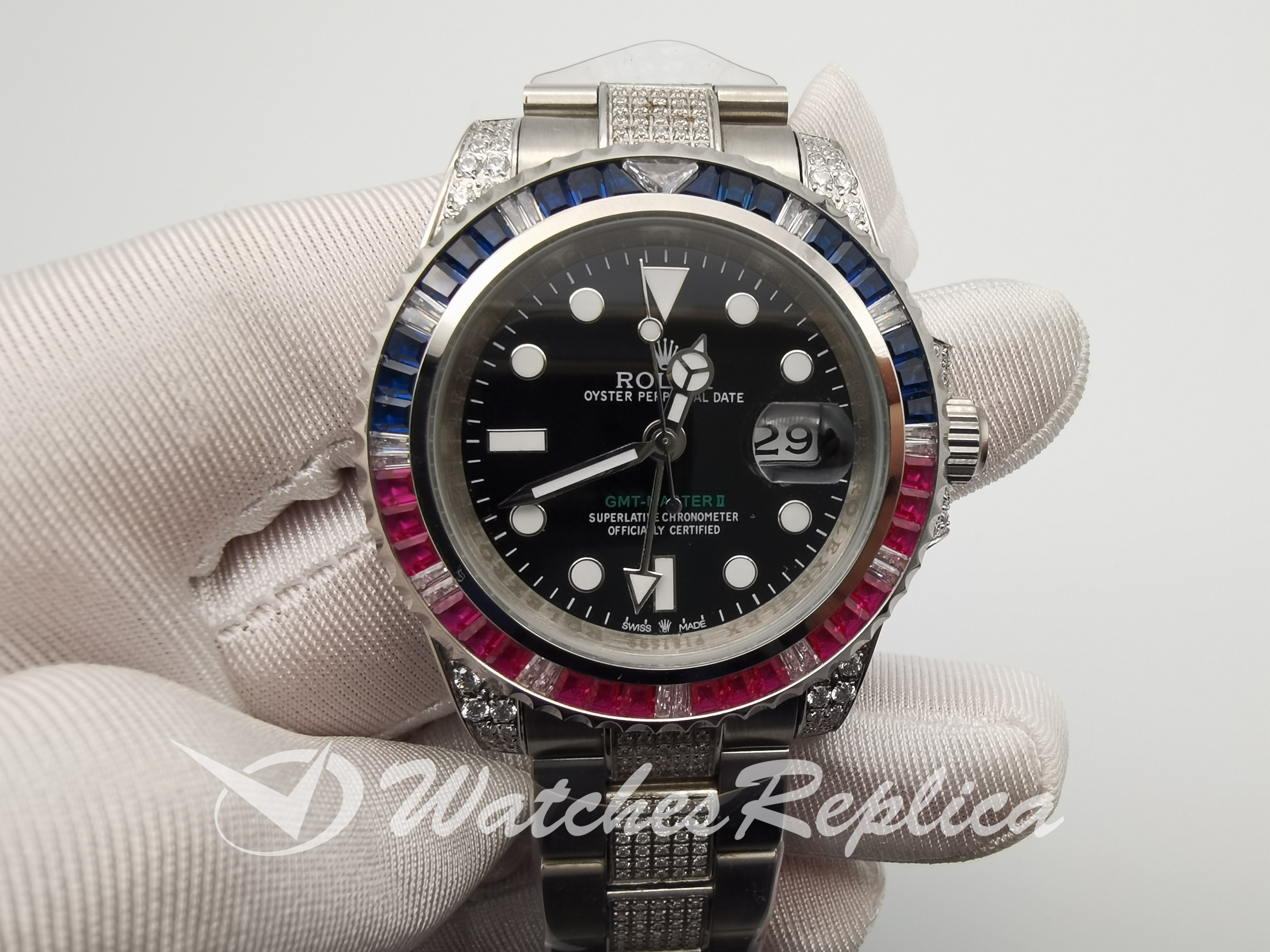 Rolex Gmt Master 116759 40MM 18K bianco Oro E Quadrante nero Per Uomo-2