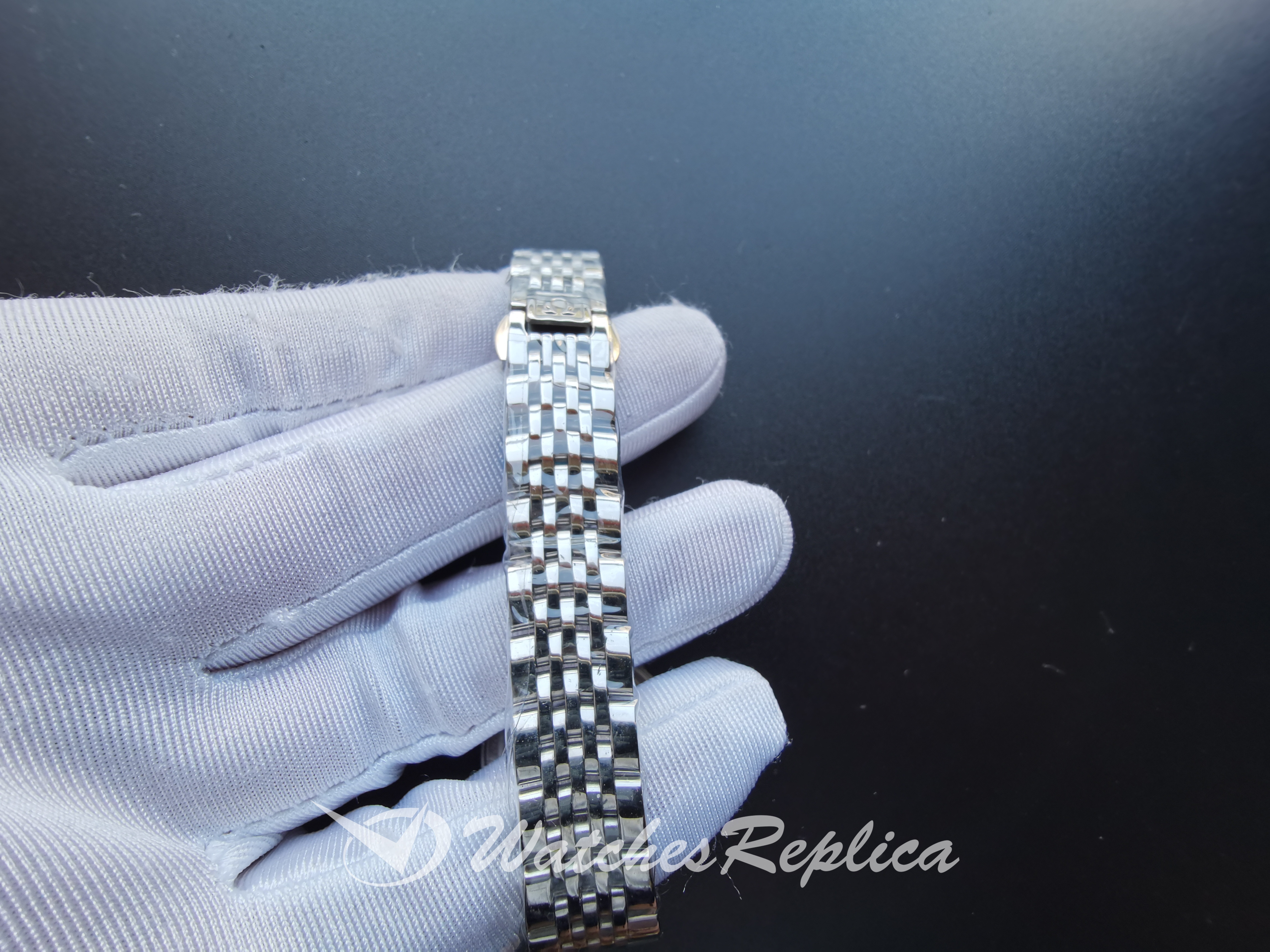Omega De Ville 4570.33,00 22 MM In Acciaio Inossidabile E Tono D'Argento Per Women Orologi Replica-4