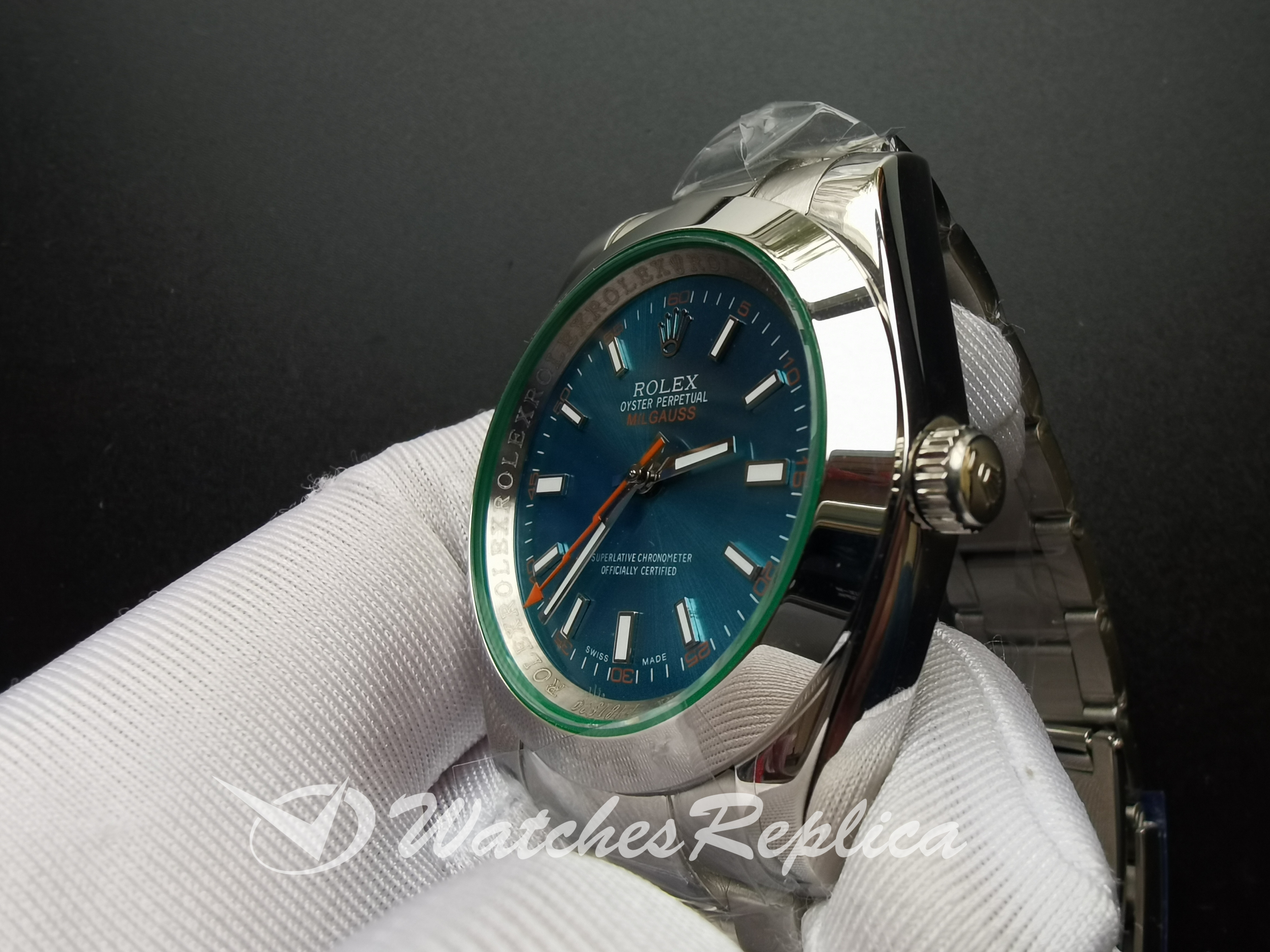 Rolex Milgauss 116400V Quadrante blu In Acciaio Inossidabile 40 MM Per Uomo Orologi Replica-2