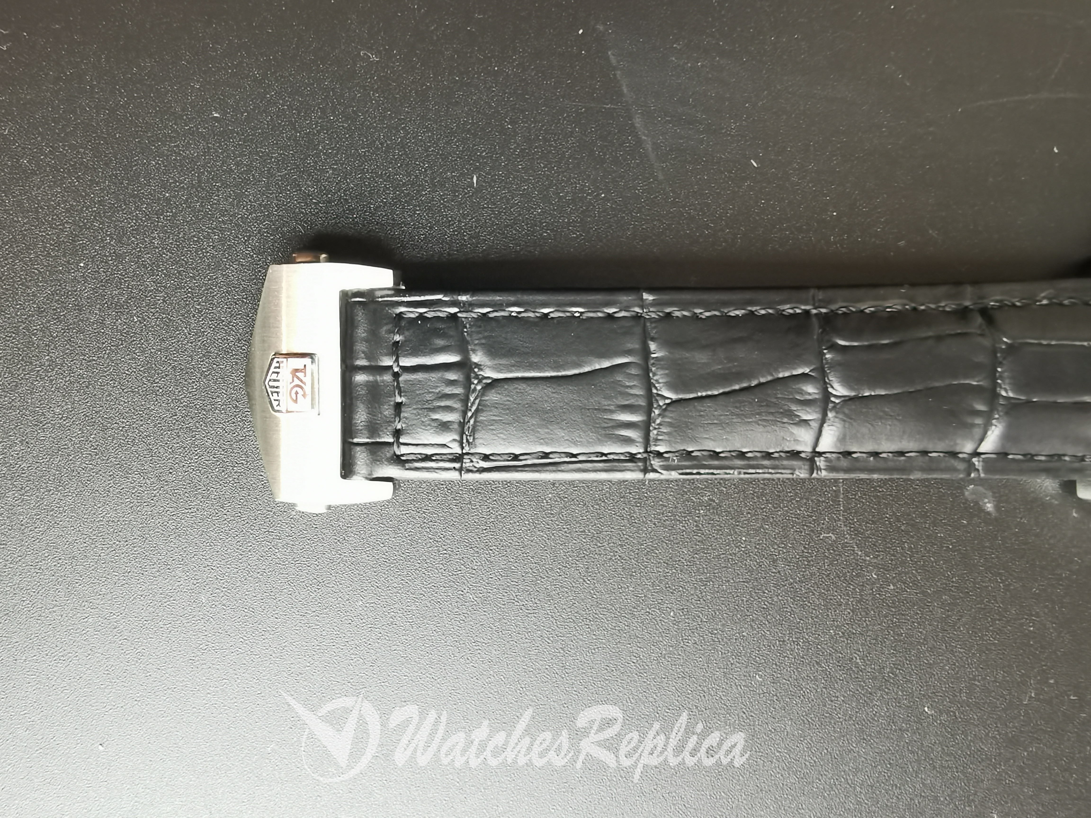 Tag Heuer Carrera 44MM Pr1146 In Pelle Nera E Quadrante Bianco Per Uomo Orologi Replica-4