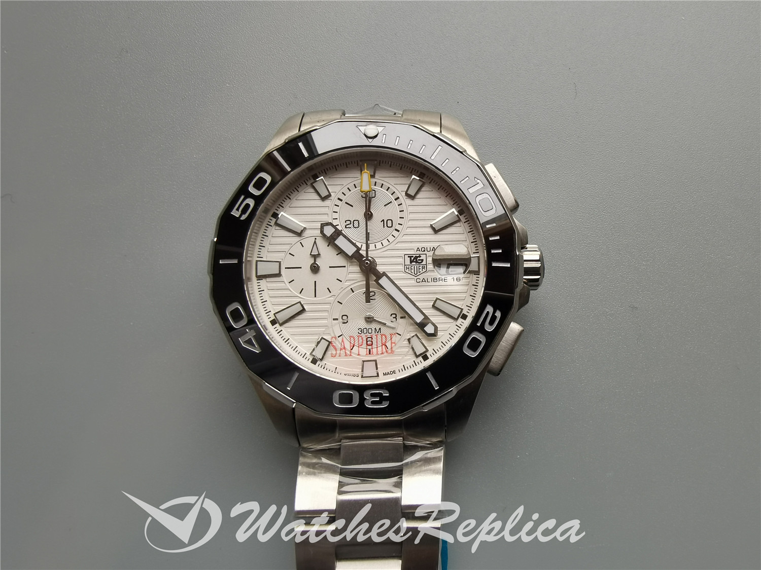 Tag Heuer Aquaracer 43MM In Acciaio Inossidabile E Quadrante D'Argento Per Uomo Guarda-1