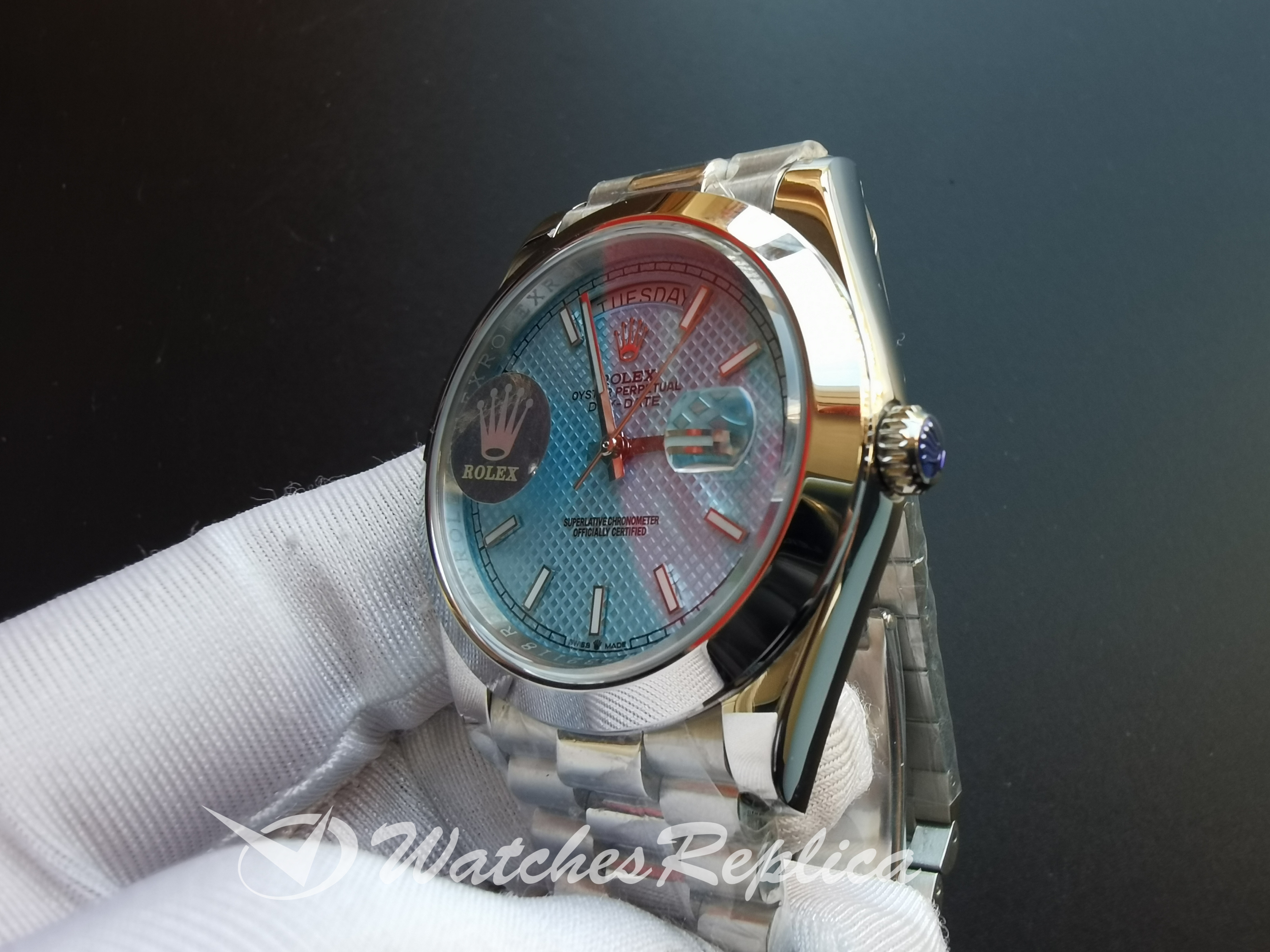 Rolex Daytona A3255 40 MM Solido Solido 316F In Acciaio Inossidabile E Quadrante Blu Per Uomo Guarda-2