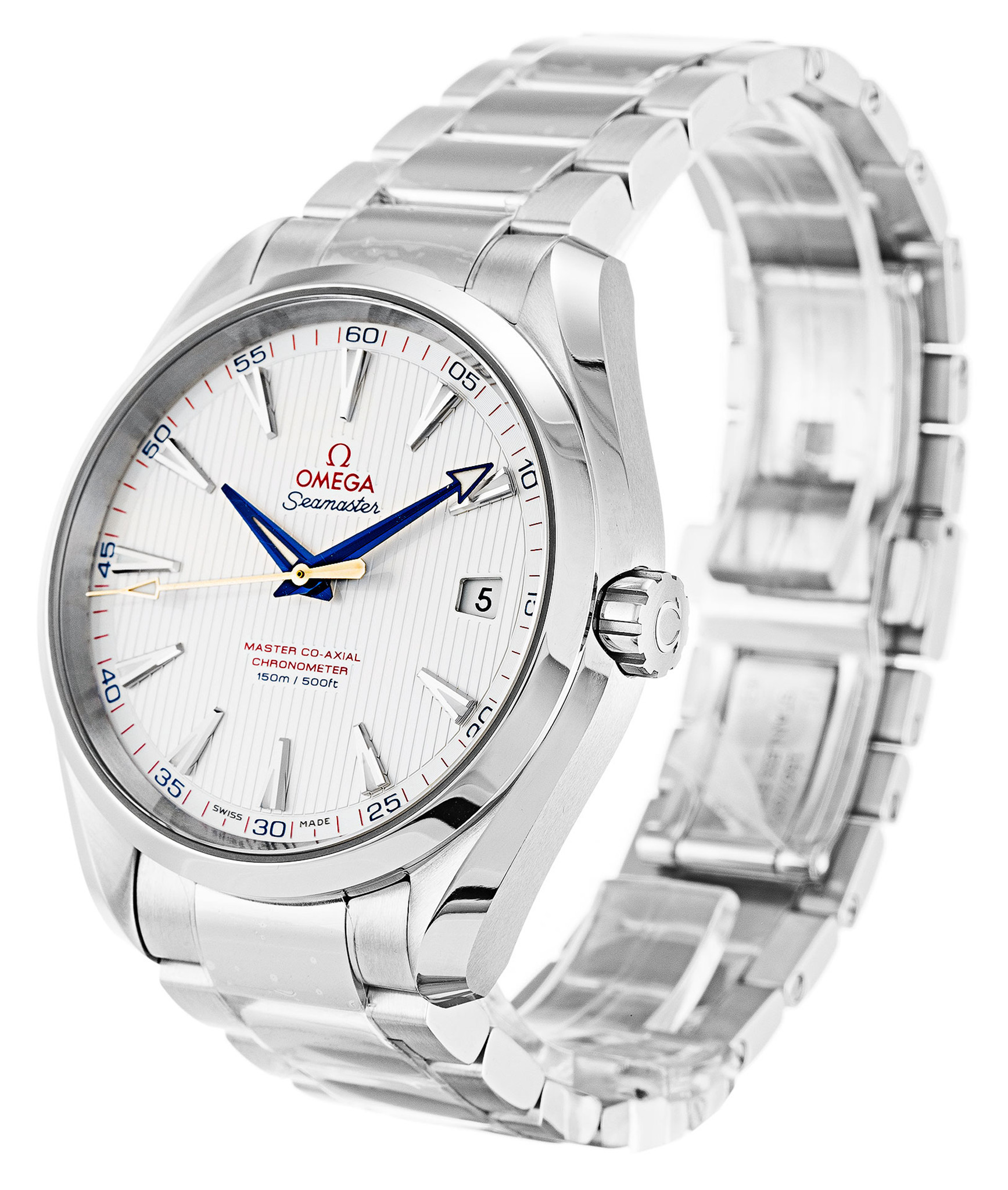 Omega Aqua Terra 150M Gents Quadrante bianco Stick Marker 231.10.42.21.02.004 41.5MM-1