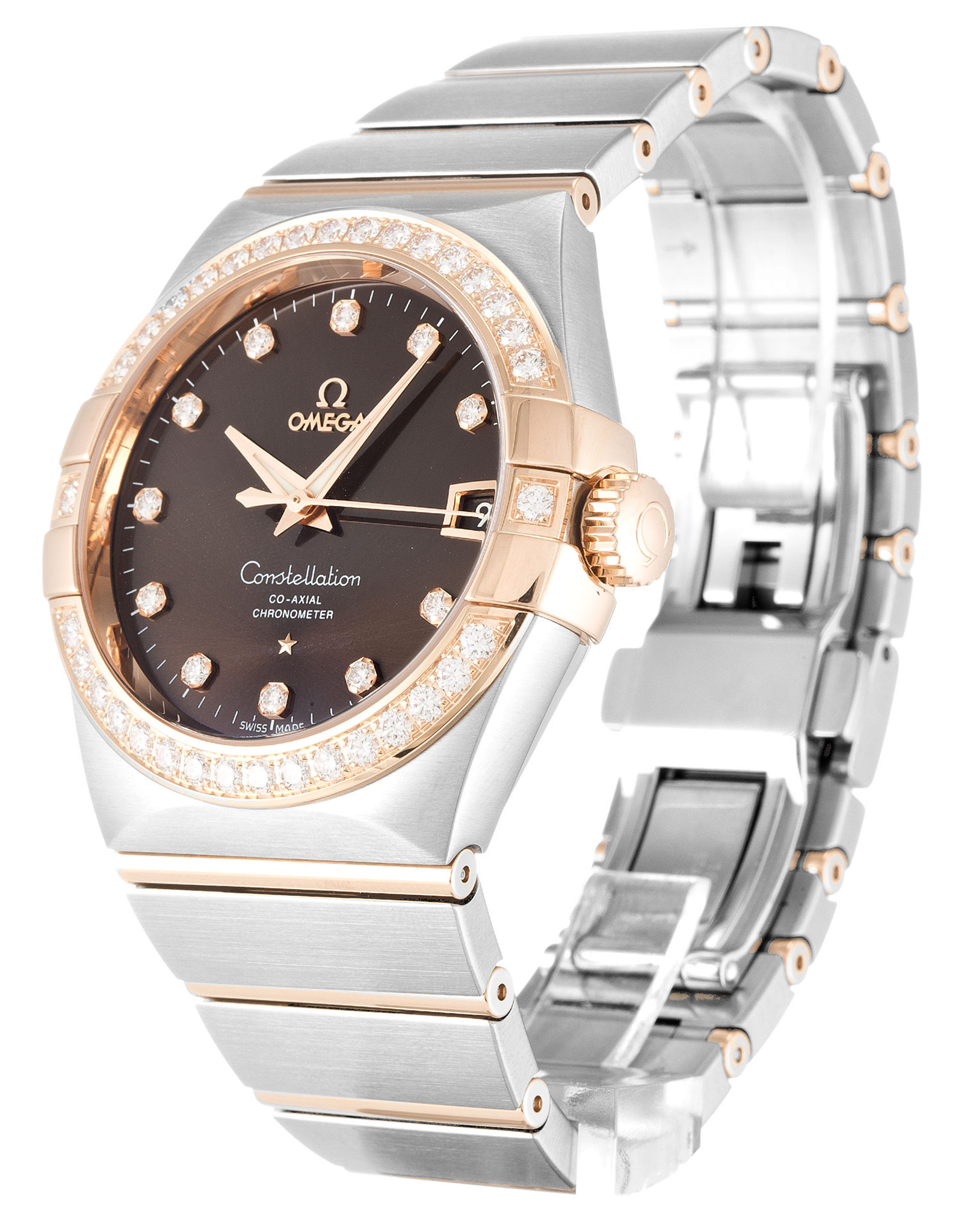 Constellazione Omega Cronometro nero Diamond Marker 123.25.38.21.63.001 38MM-1