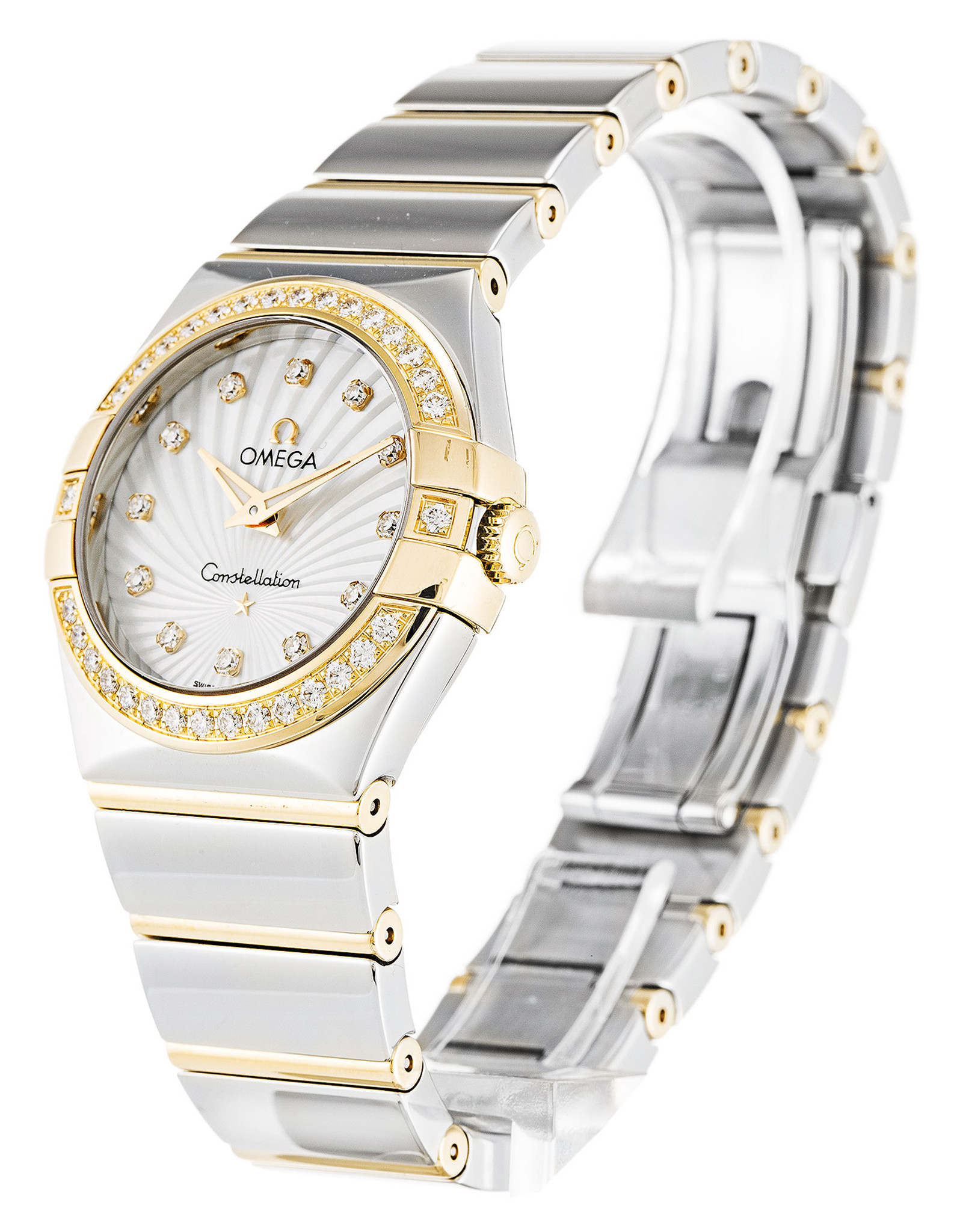 Omega Constellation Ladies bianco Diarla Diamond Marker 123.25.27.60.55.008 27MM-1