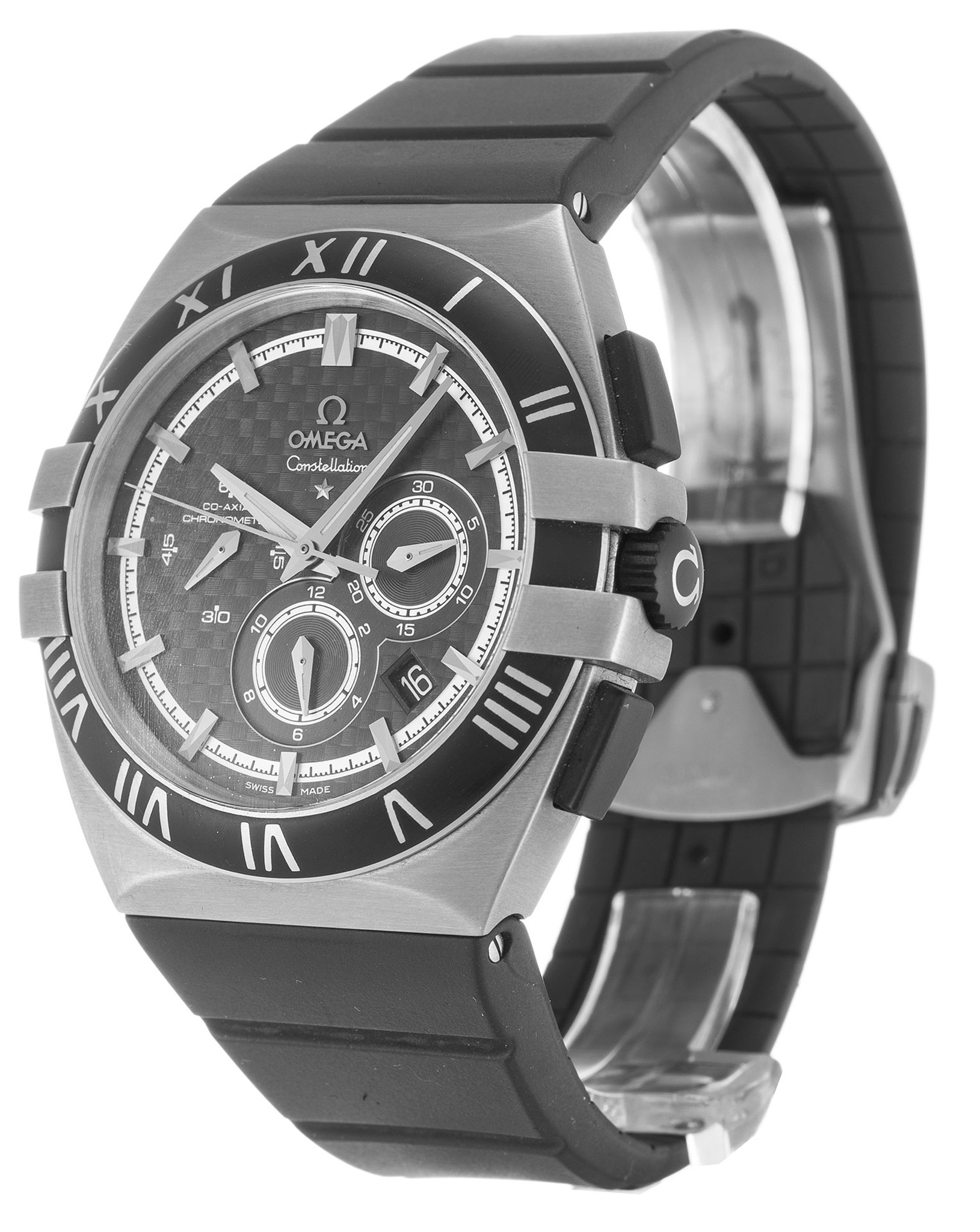 Omega Constellation Doppi Eagle Quadrante nerotra Cuoio Cinghia 121.92.41.50.01.001 41MM-1
