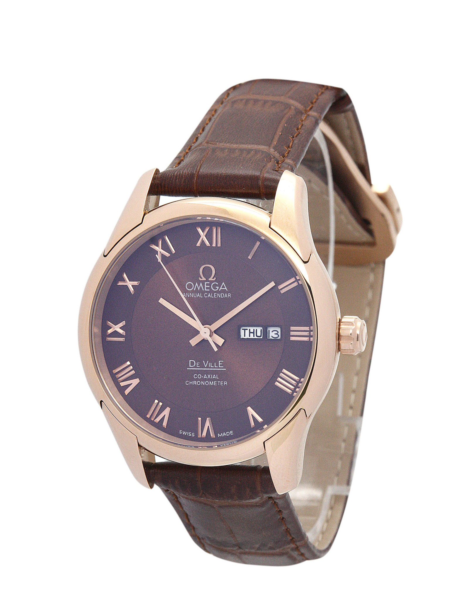 Omega De Ville Hour Visione Giallo Oro Oro Marcatori 41MM-1