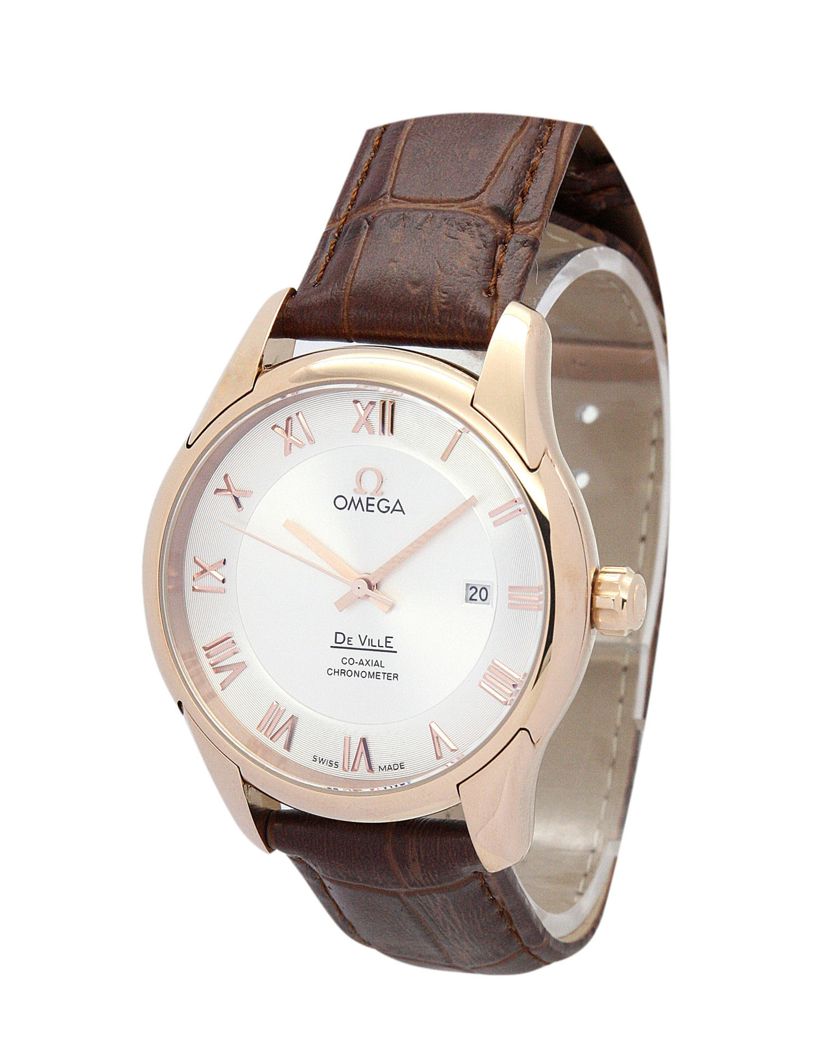 Omega De Ville Hour Vision Giallo Gold Case Roman Marker 41MM-1