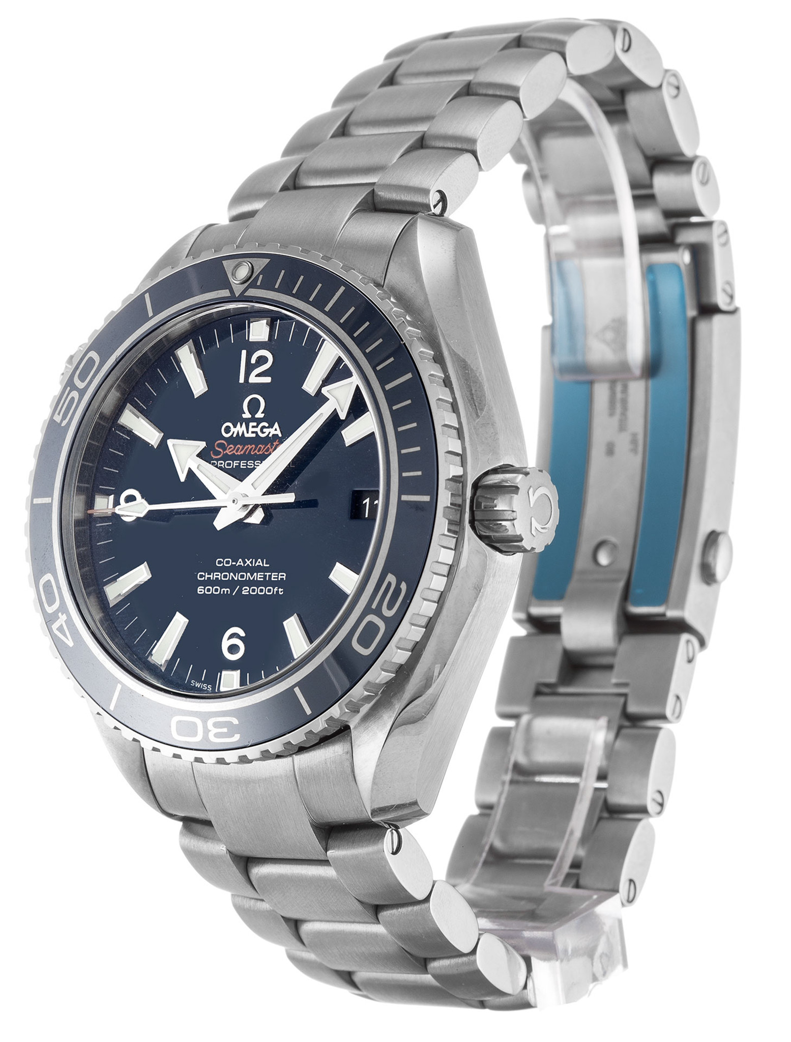 Omega Planet Ocean 232.90.42.21.03.001 Cinta Di Acciaio Inossidabile blu-1
