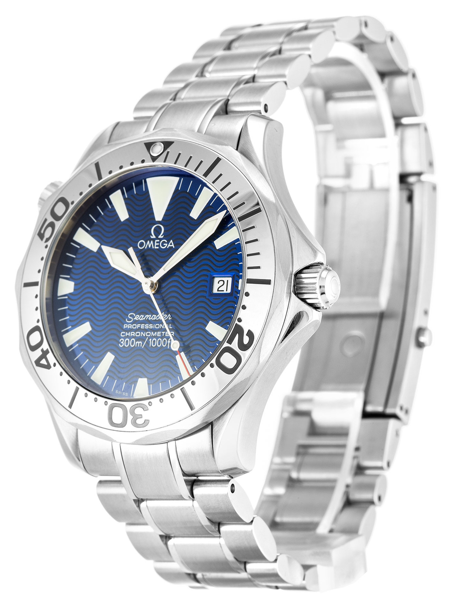 Omega Seamaster 300M Marcatori A Bastoncino Blu 2255,80,00 41MM-1