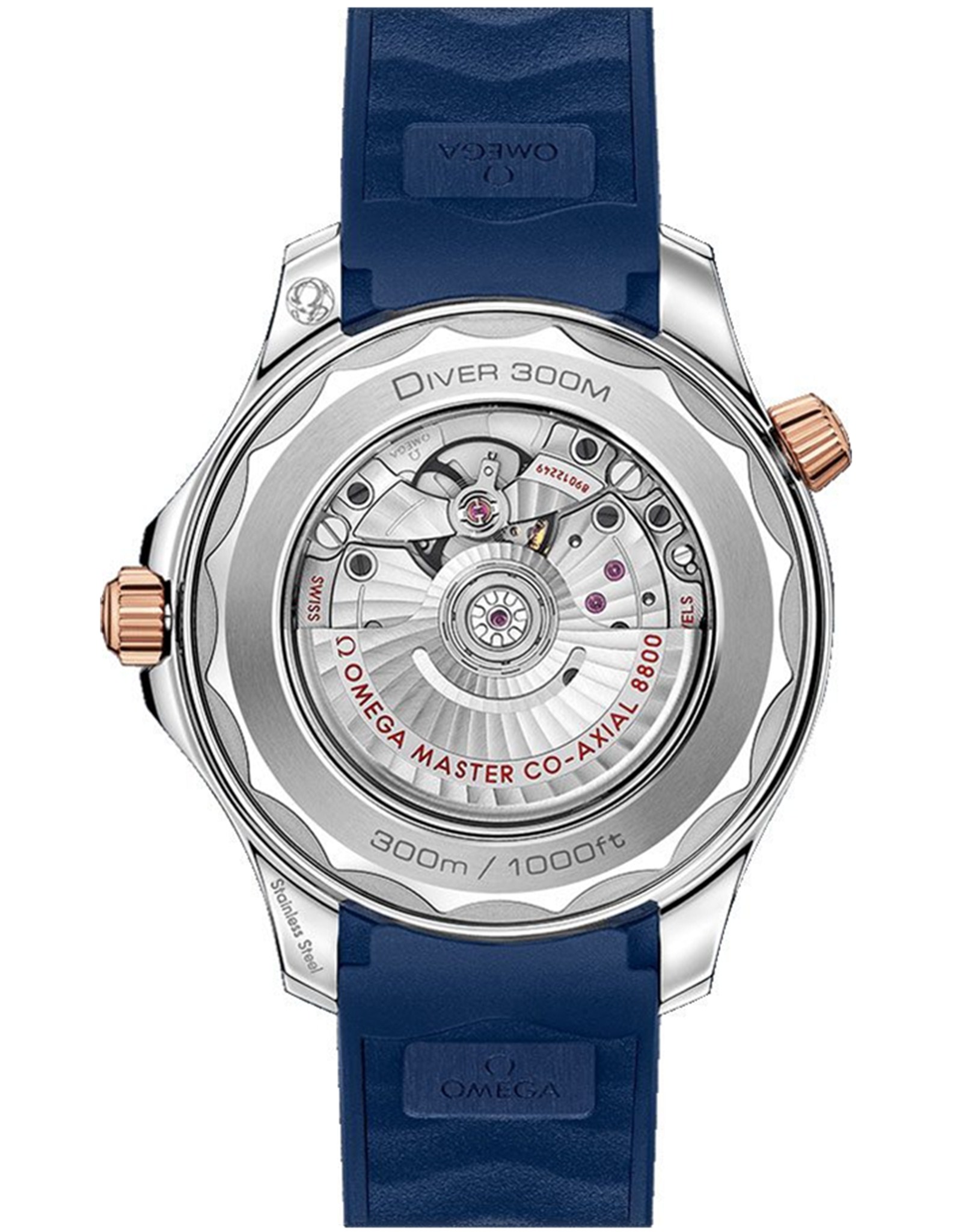 Omega Seamaster Ceramica Marcatori Di Bastoncini Da Quadrante Blu 210.22.42.20.03.002 42MM-1