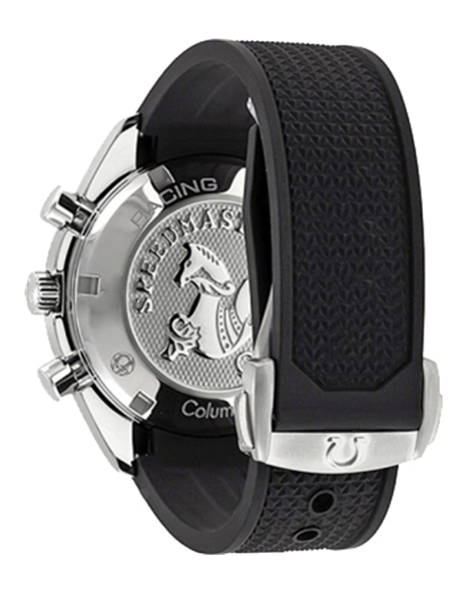 Omega Speedmaster Quadrante nero Dia Nella Fascia Di GoMMa 40MM 326.32.40.50.01.001-2