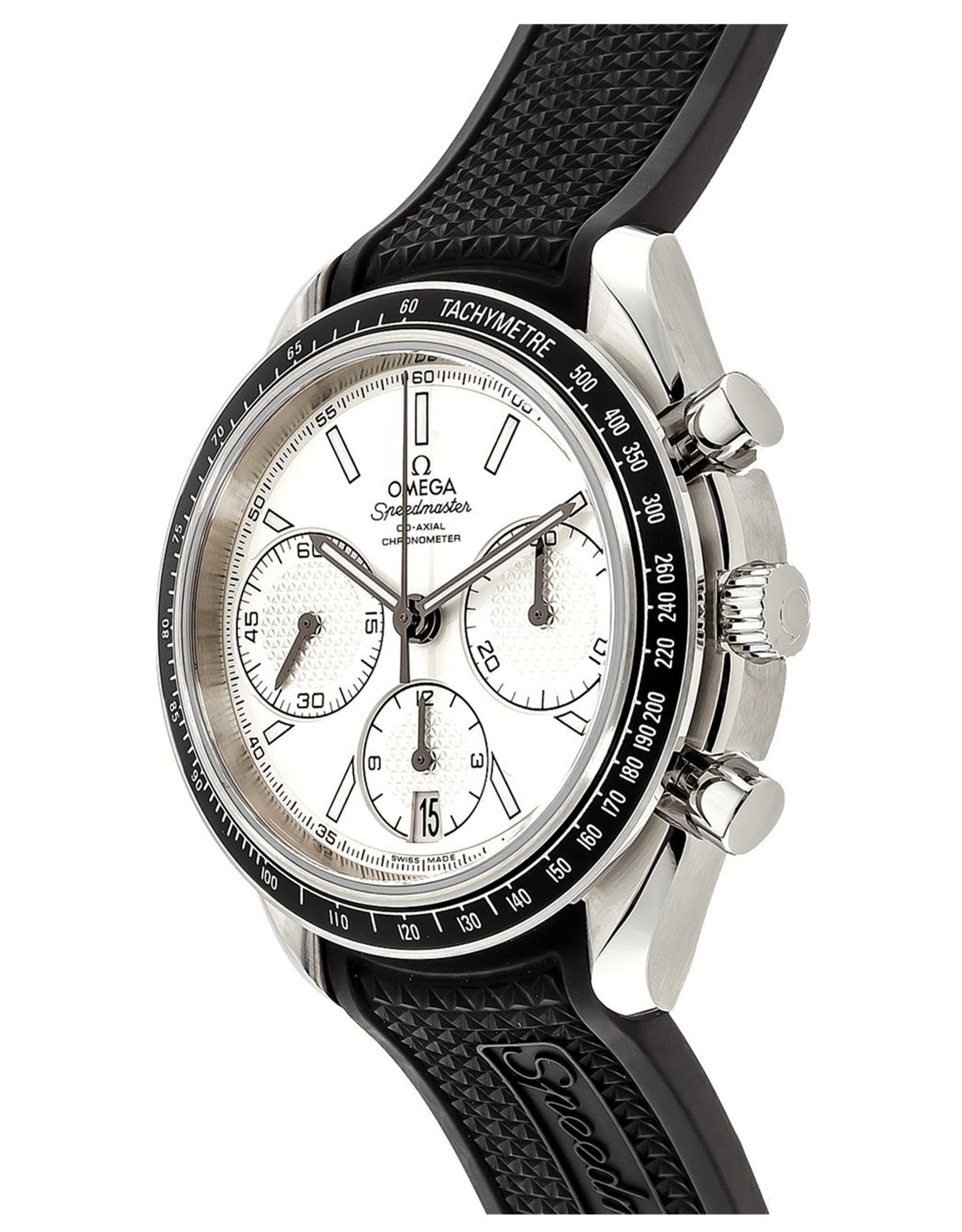 Omega Speedmaster Silver Dia Nella Fascia Di GoMMa 40.MM 326.32.40.50.02.001-1