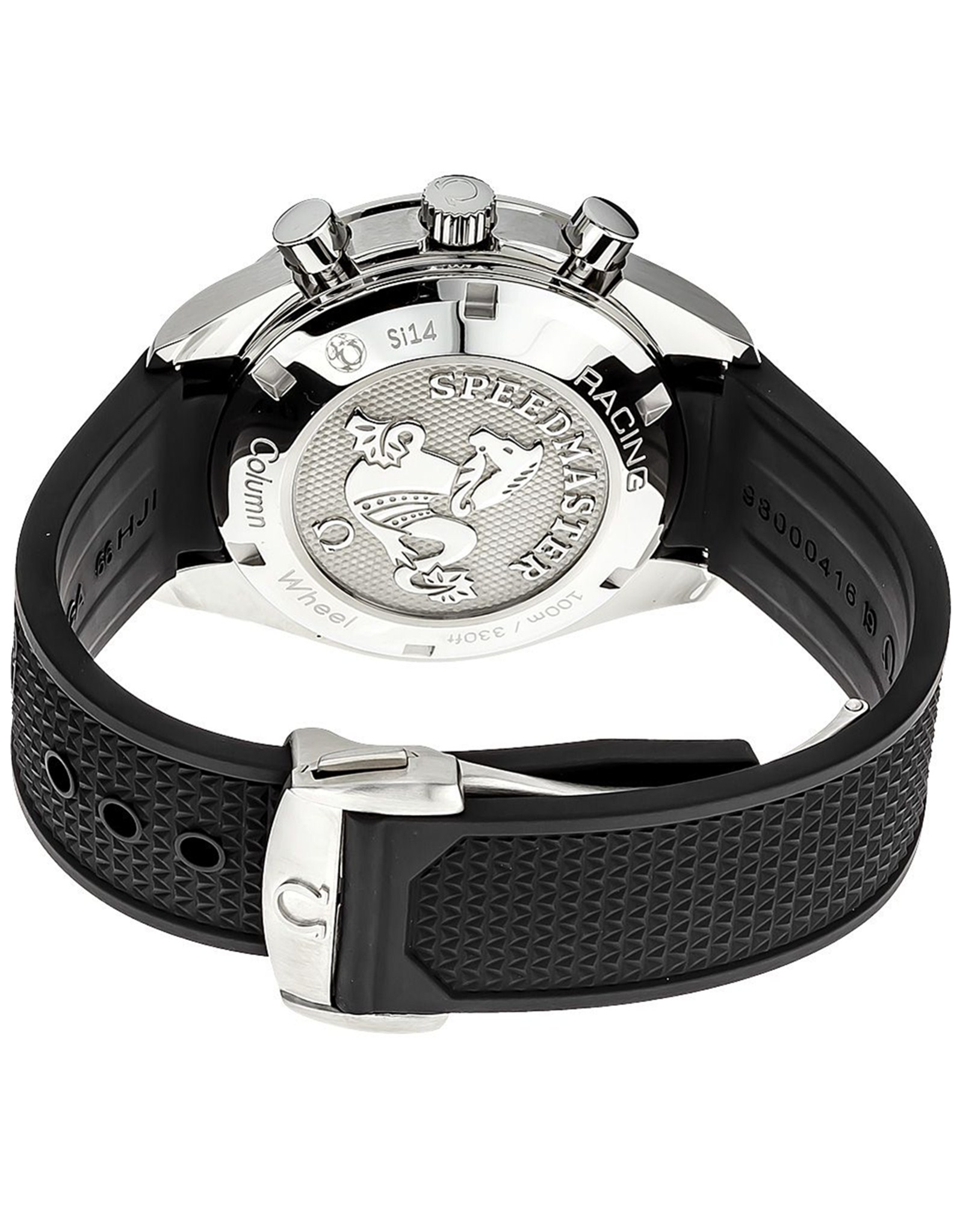 Omega Speedmaster Silver Dia Nella Fascia Di GoMMa 40.MM 326.32.40.50.02.001-2