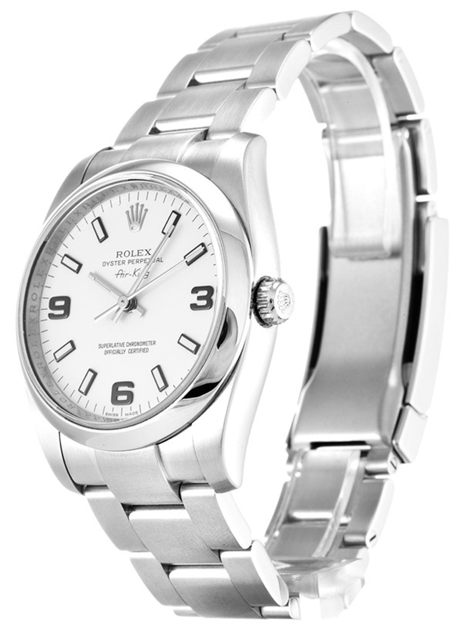 Rolex Air King Quadrante bianco Stick Marker 114200 36MM-1