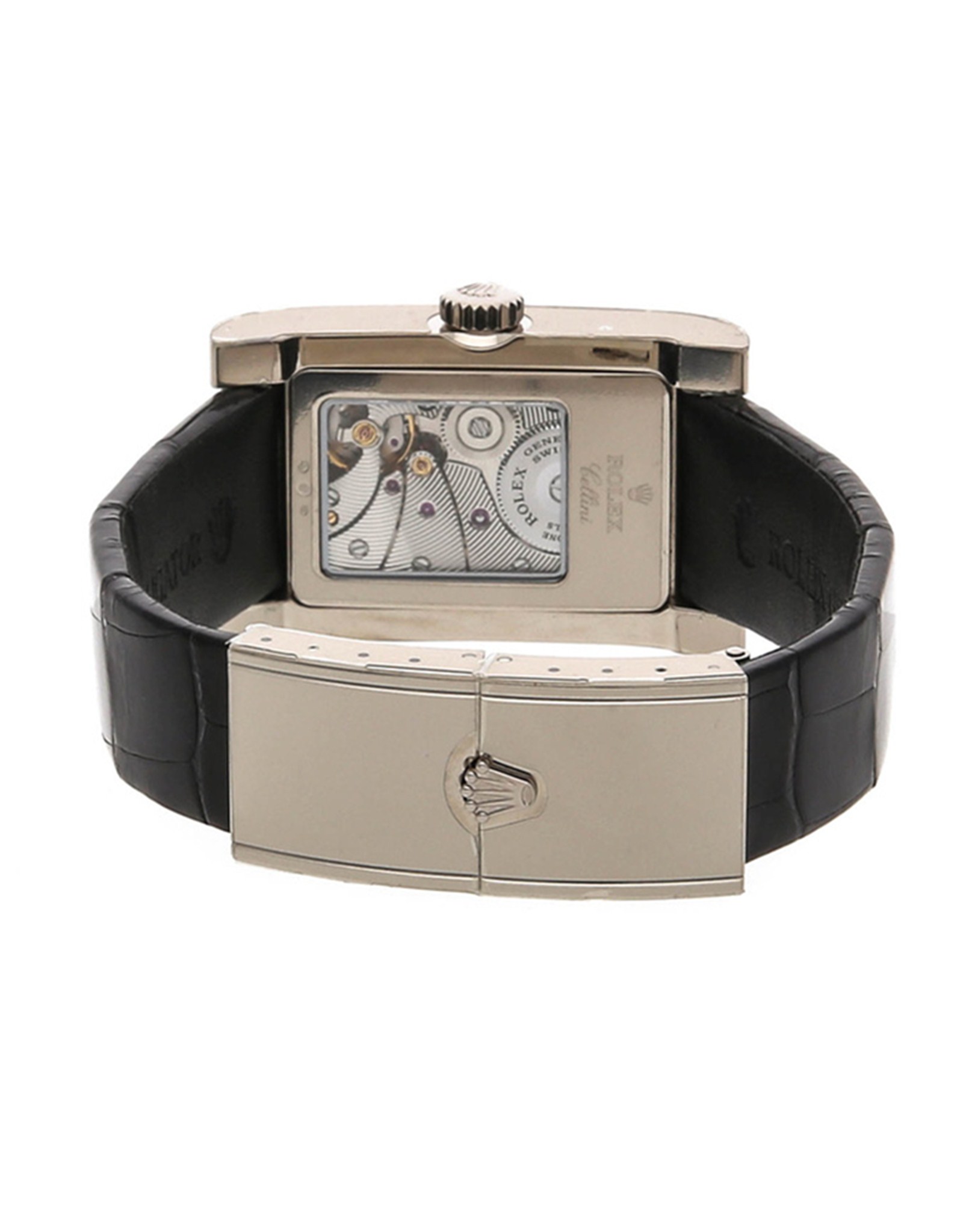 Rolex Cellini Prince 18K bianco Gold Case54419-Slv 45MM*29MM-2