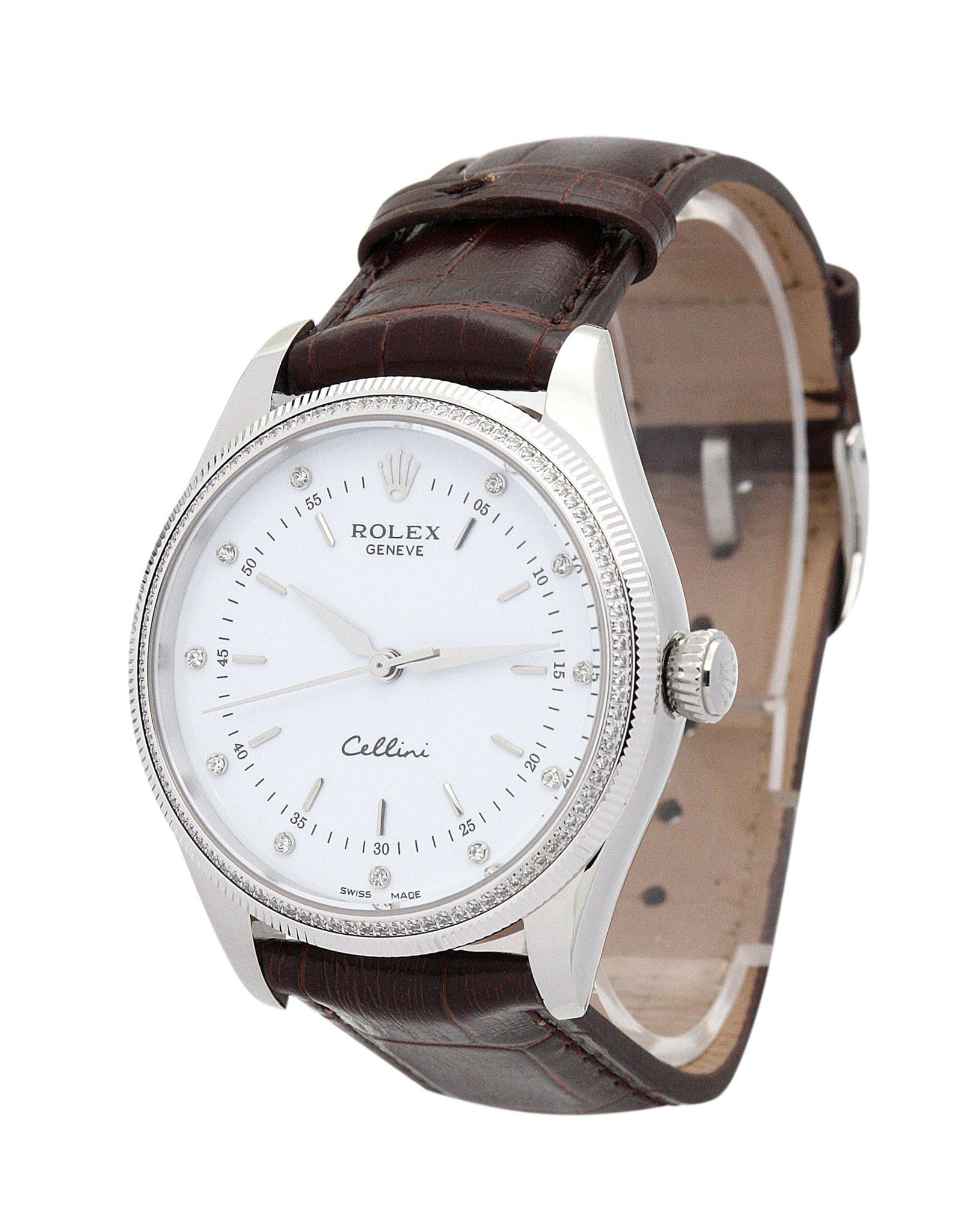 Rolex Cellini Quadrante bianco Stick Marker Lady 4233/8 25MM-1