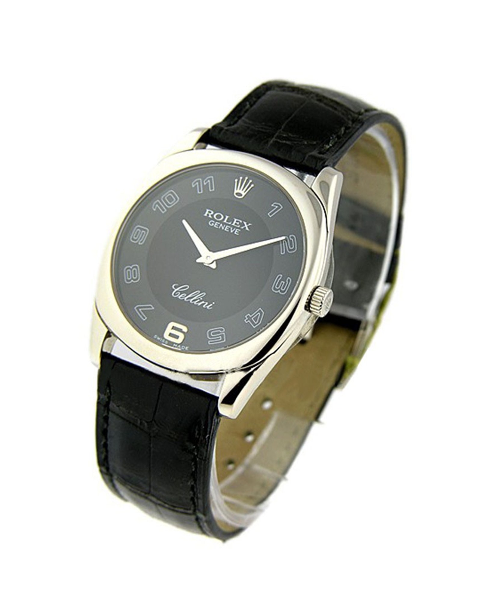 Rolex Cellini Danaos Quadrante nero Da donna Orologi Replica 4233/9 33MM-1
