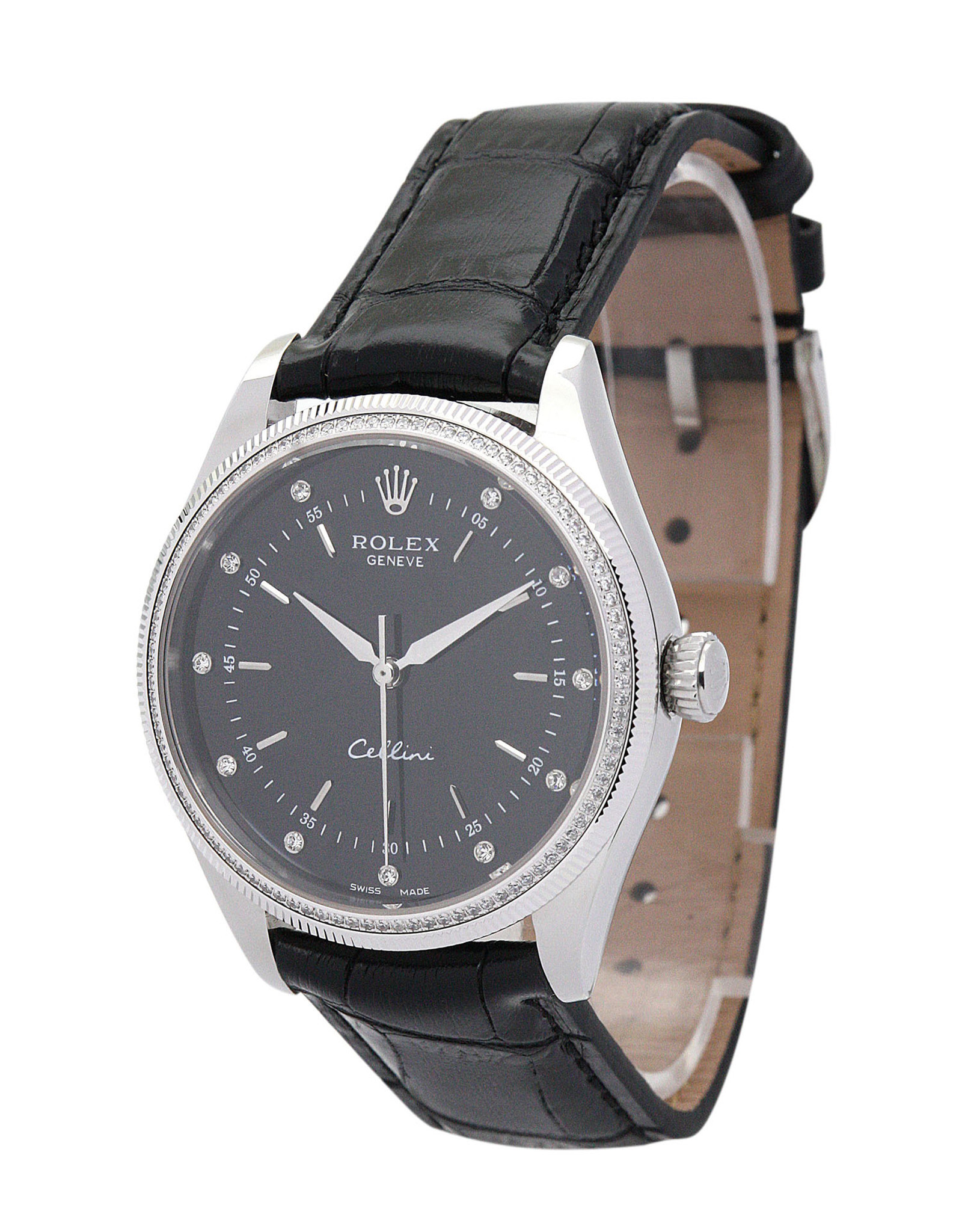 Rolex Cellini Quadrante nero Stick Marker Lady 4233/8 25MM-1