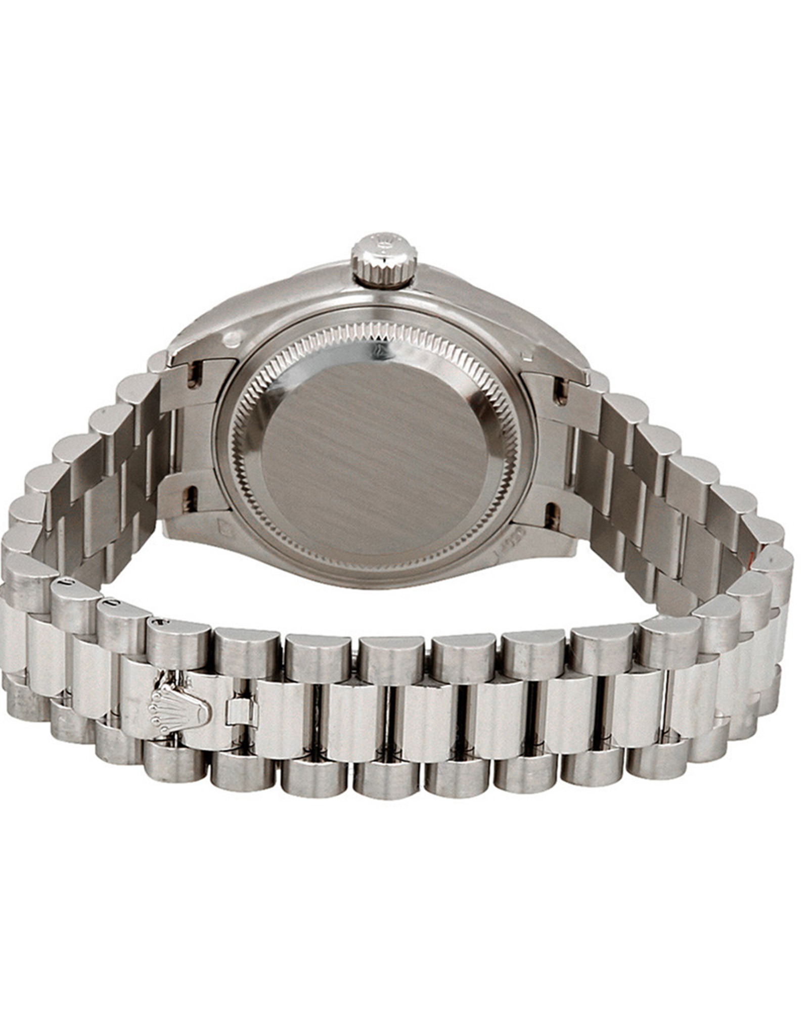 Rolex Datex Just Ghiaccio Blu Diamond Ladies Platinum President Orologi Replica 28 MM-2
