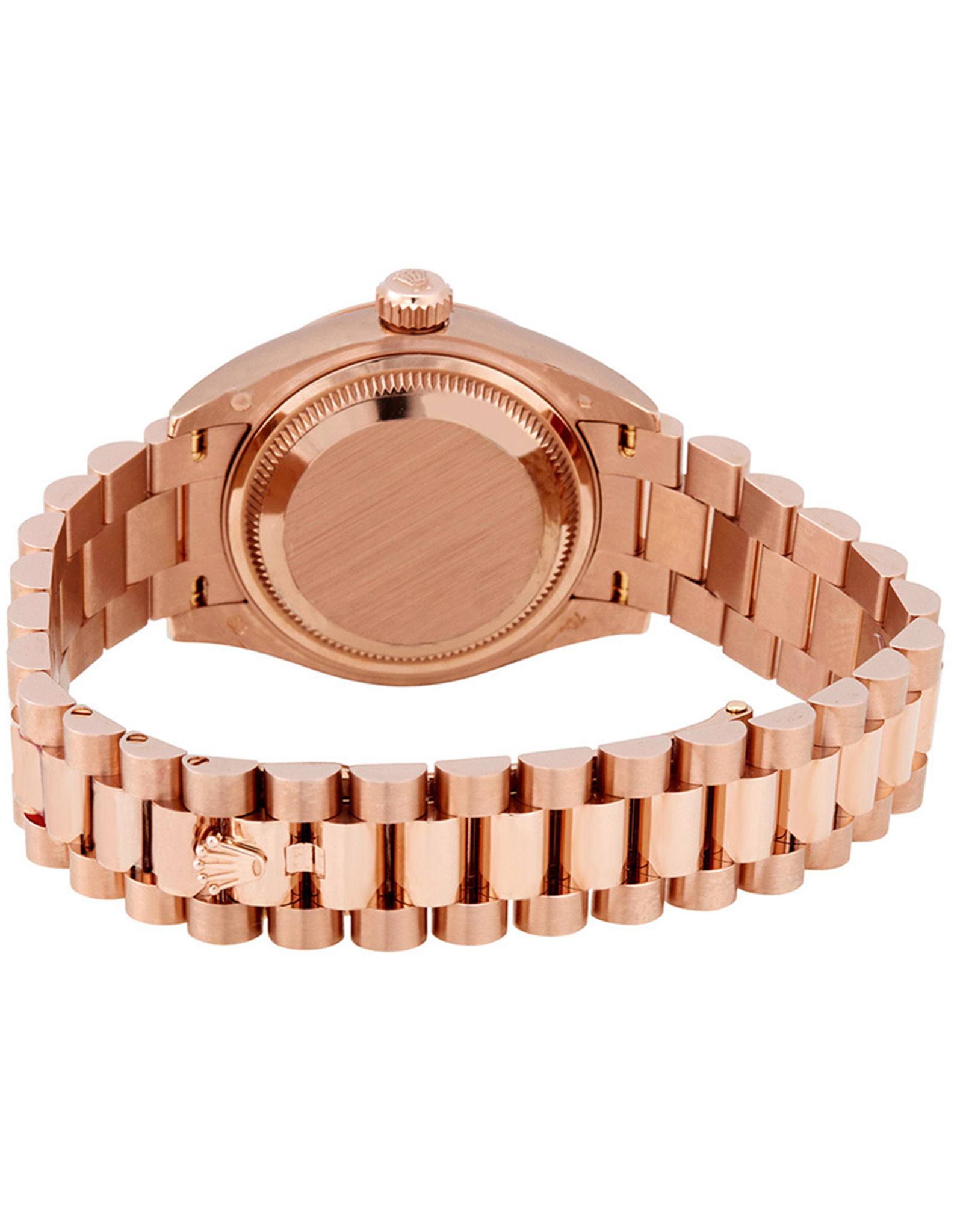 Rolex Datejust Chocolate Dial 18K Everose Gold President Automatic Ladies Orologi Replica 28 MM-2