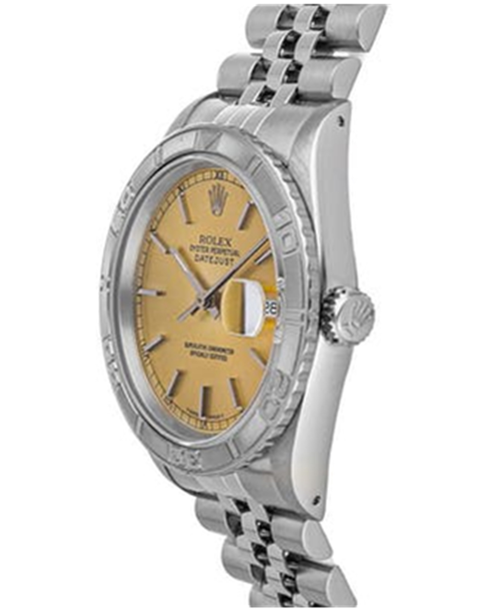 Rolex Datex Quadrante dorato Case In Acciaio Inossidabile Orologi Replica Automatico 36 MM-1