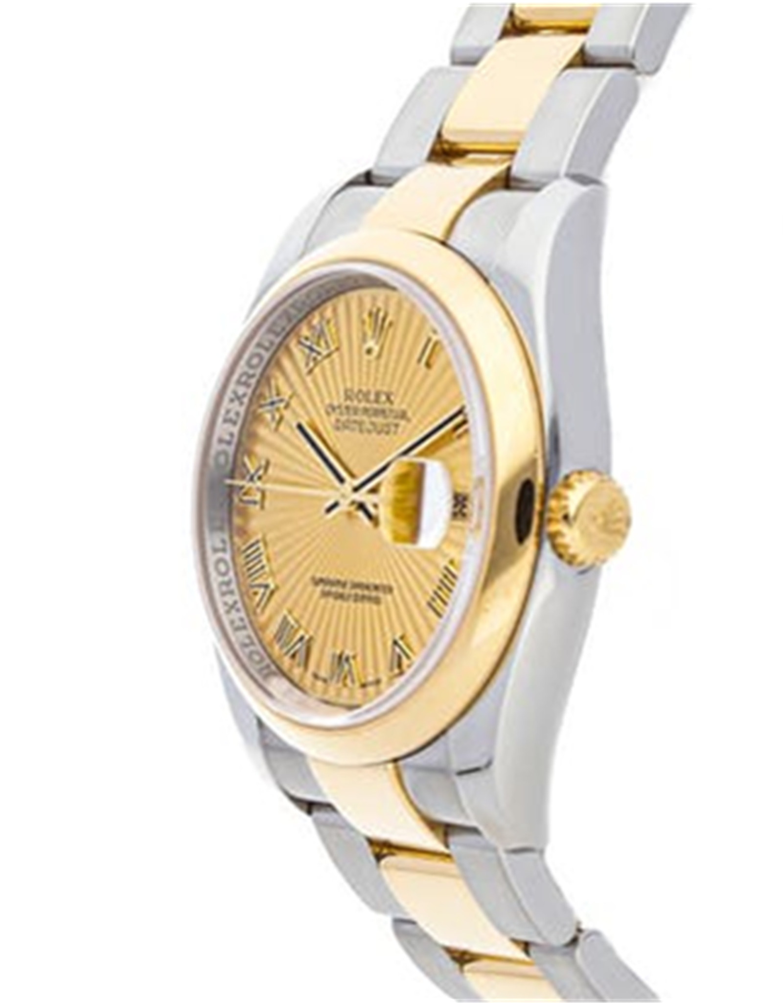Rolex Datejust In Acciaio Inossidabile Custodia 18K Giorna Gialla A Cupola 36MM-1