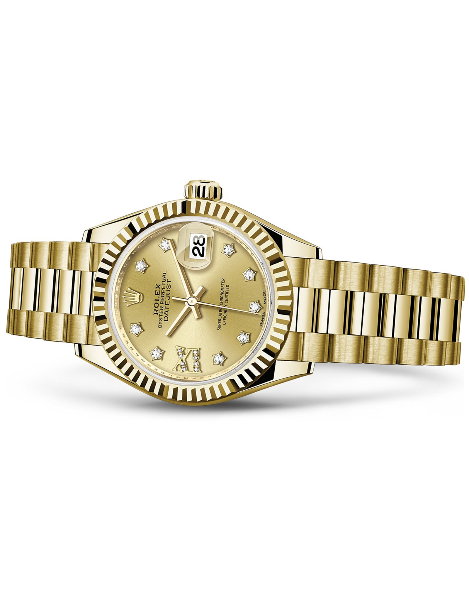 Rolex Datejust Solid 18K Giallo Oro Oro Per Donne 279178-0013 28MM-1