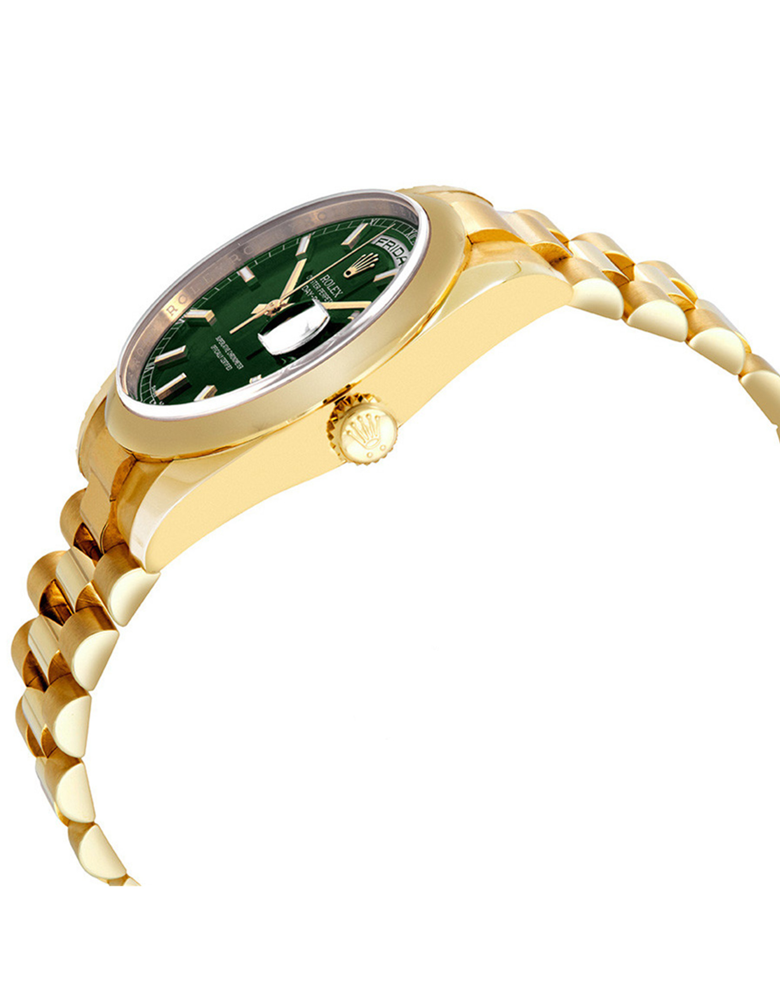 Rolex Day Day Green Dial Di Green Dialga Di Gold Giollo Da 18Kt Orologi Replica 36 MM-1
