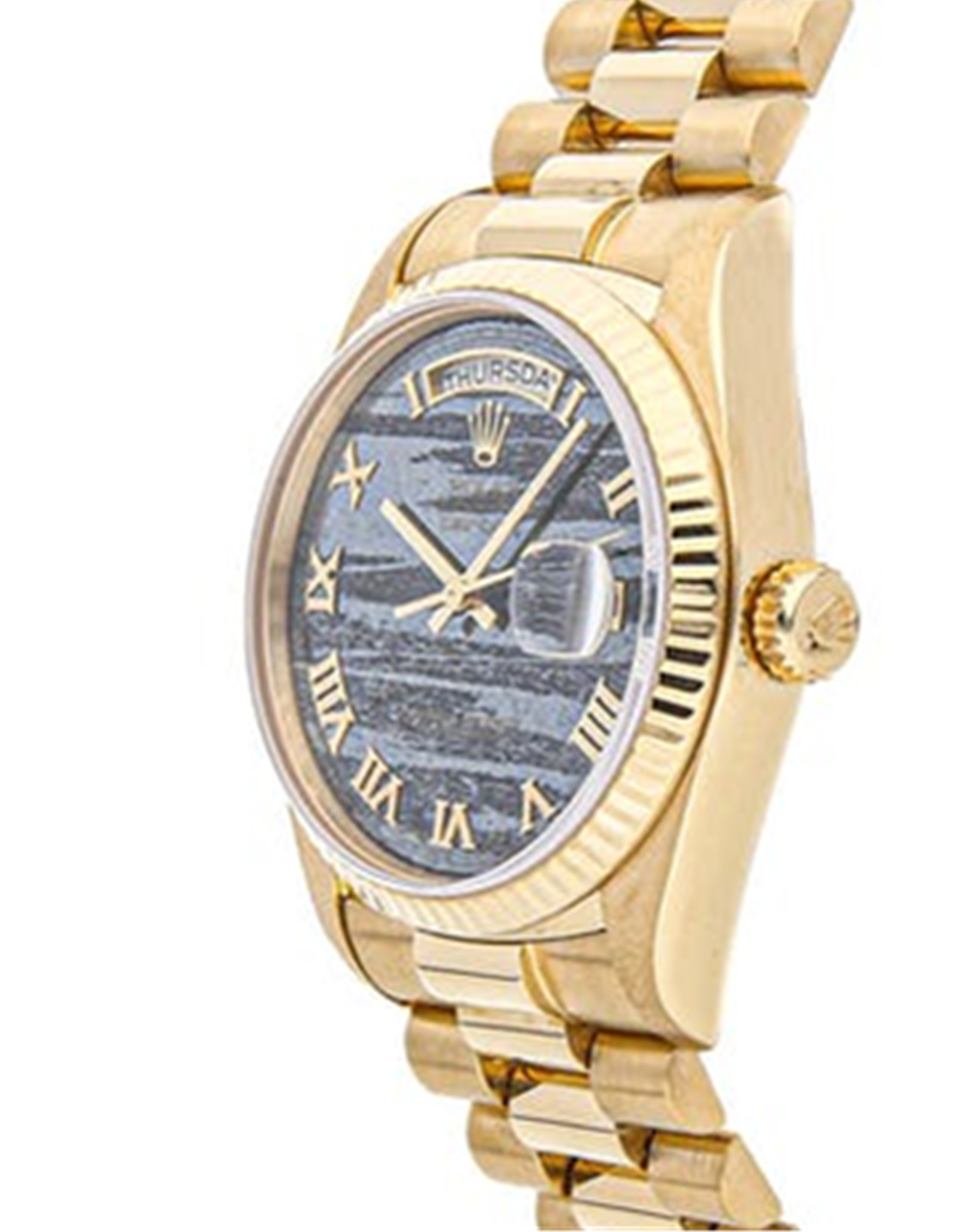 Rolex Day Day Gollo Gold Case Che Circonda Ferrite Dial 36MM-2