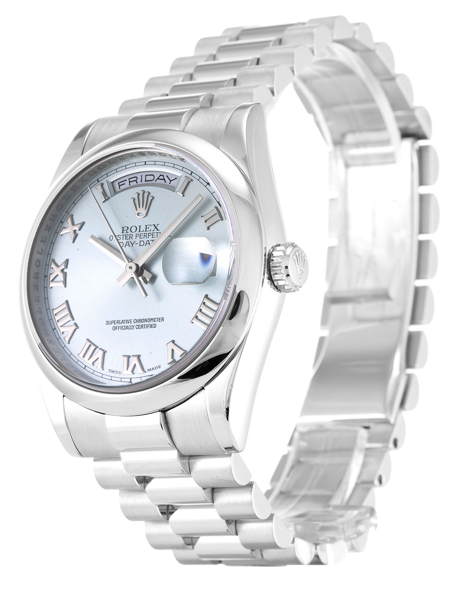 Rolex Day Date Quadrante bianco Roman Marker 118206 36MM-1