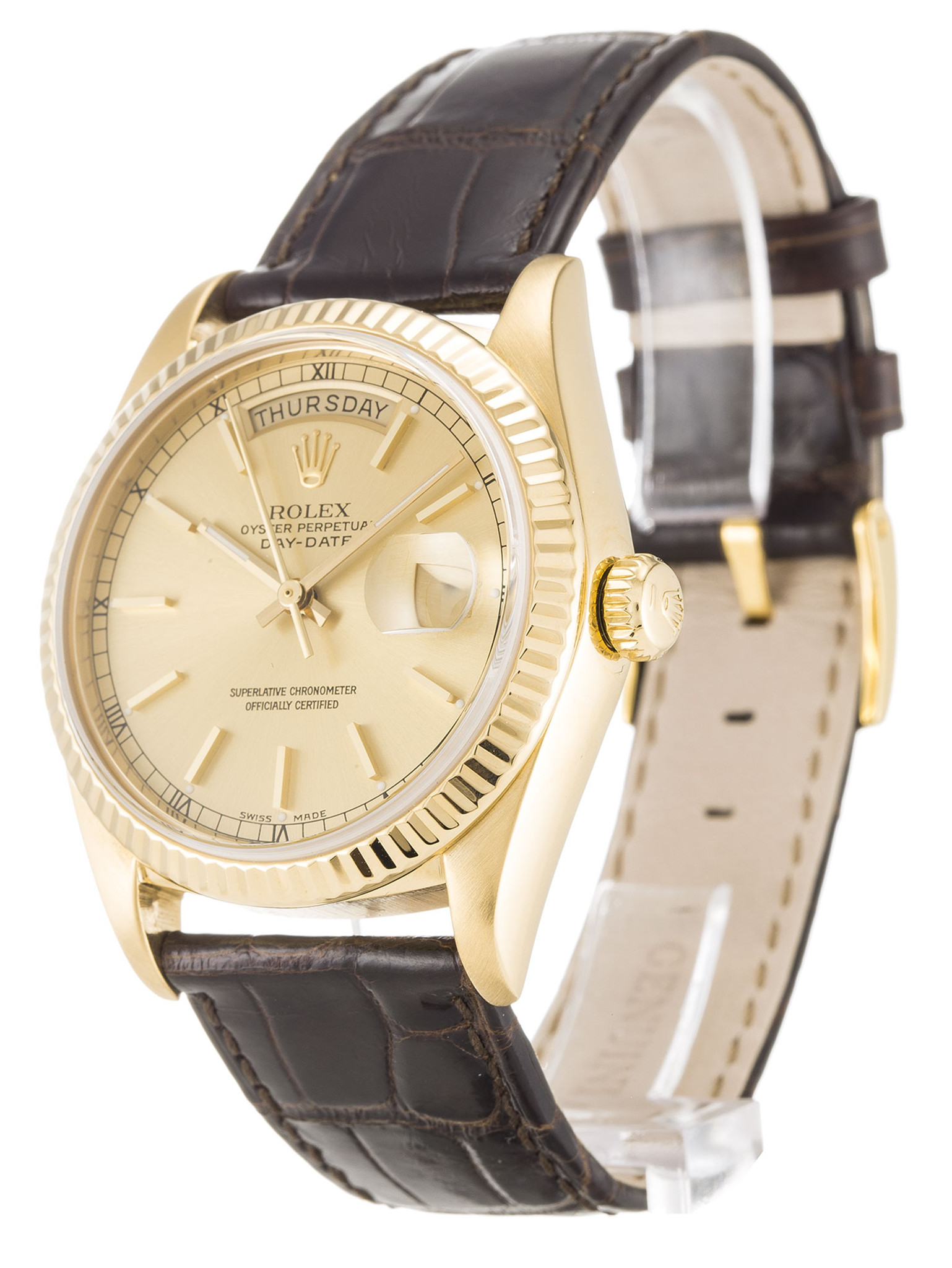 Rolex Day Day Quadrante giallo Stick Marker 18038 36MM-1