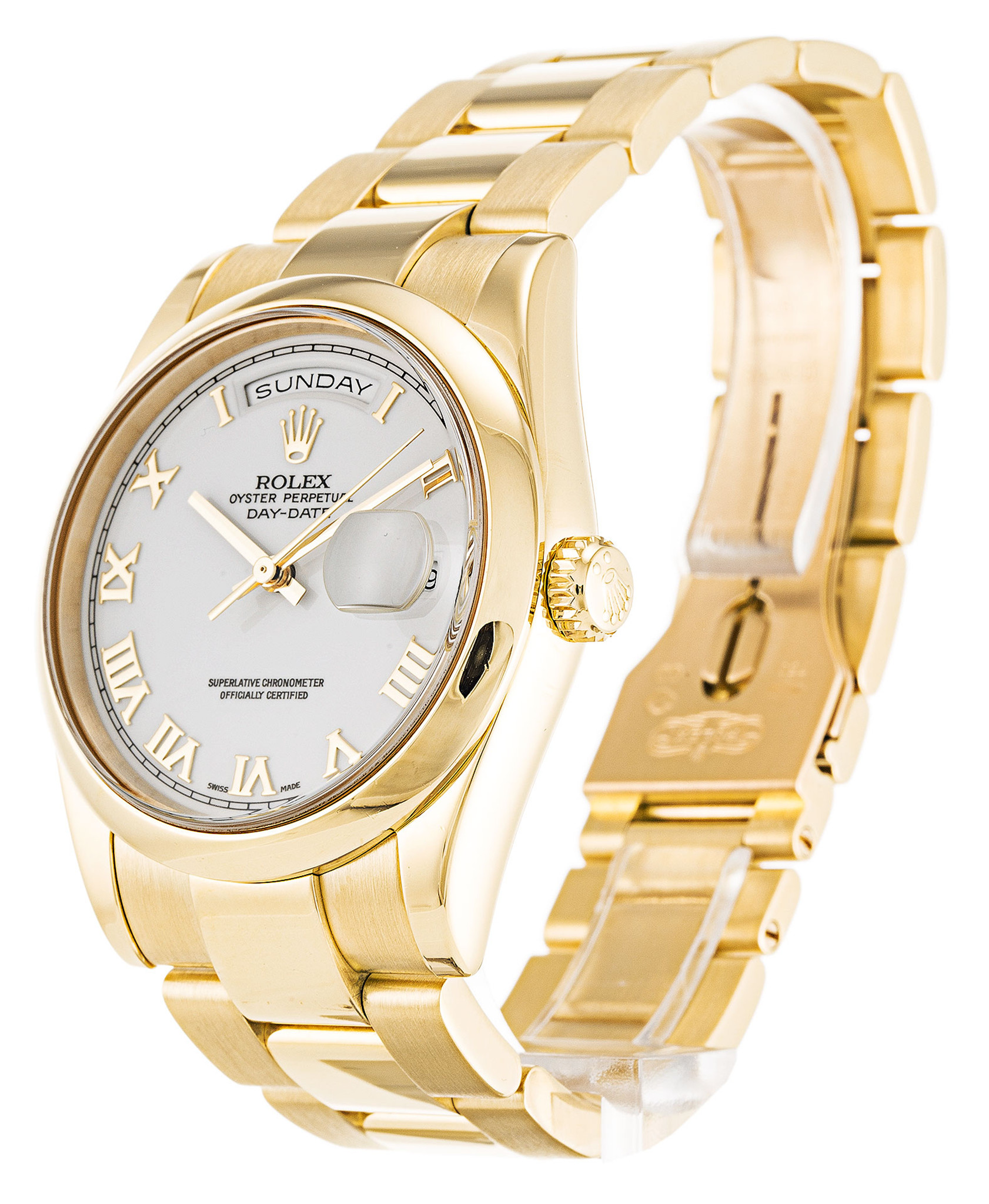 Rolex Day Date Quadrante bianco Roman Marker 118208 36MM-1
