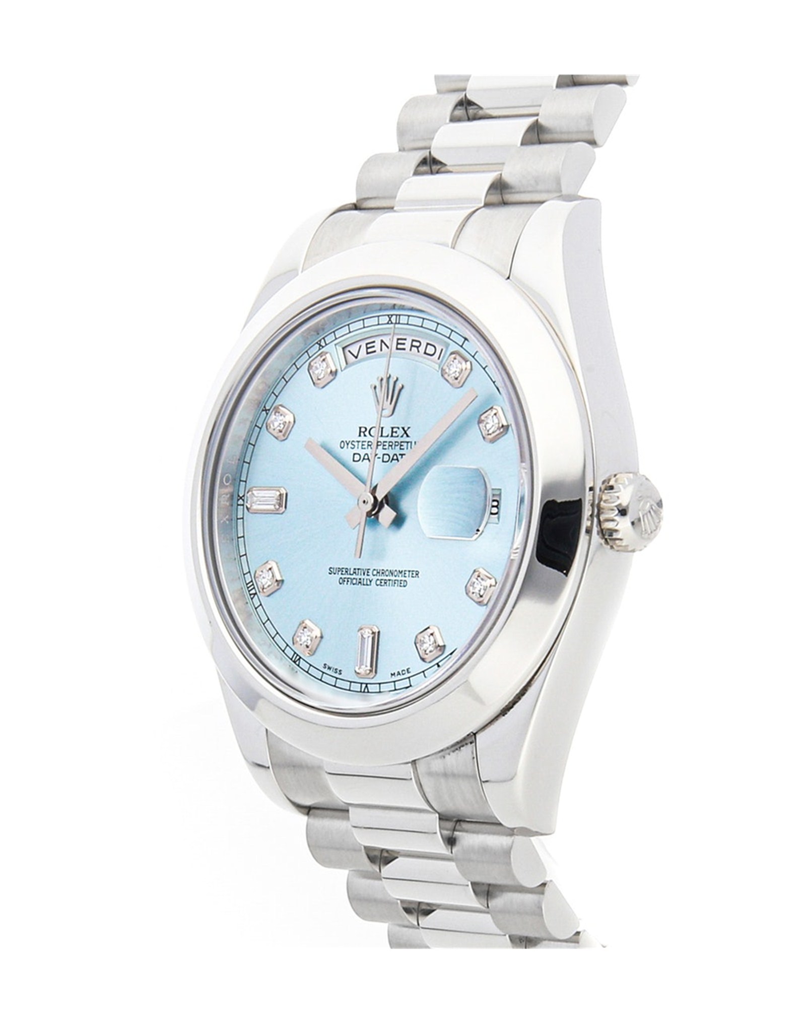 Rolex Day Date Ii Orologi Replica Platinum Case Diamond Marker 218206 41MM-1