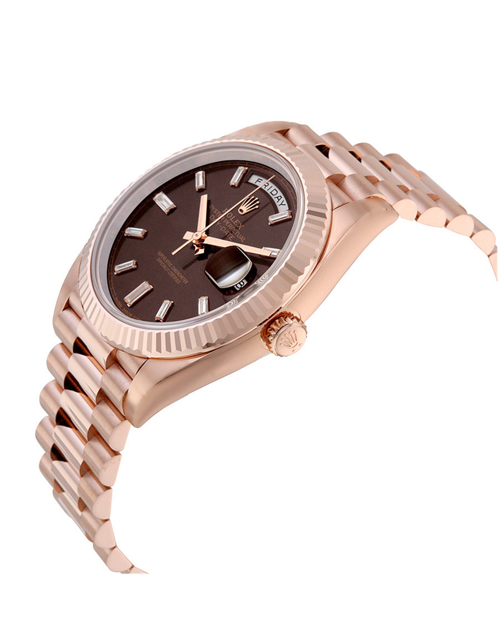 Rolex Day Data Brown Set Di Diamanti Con Diamanti 228235 40MM-1