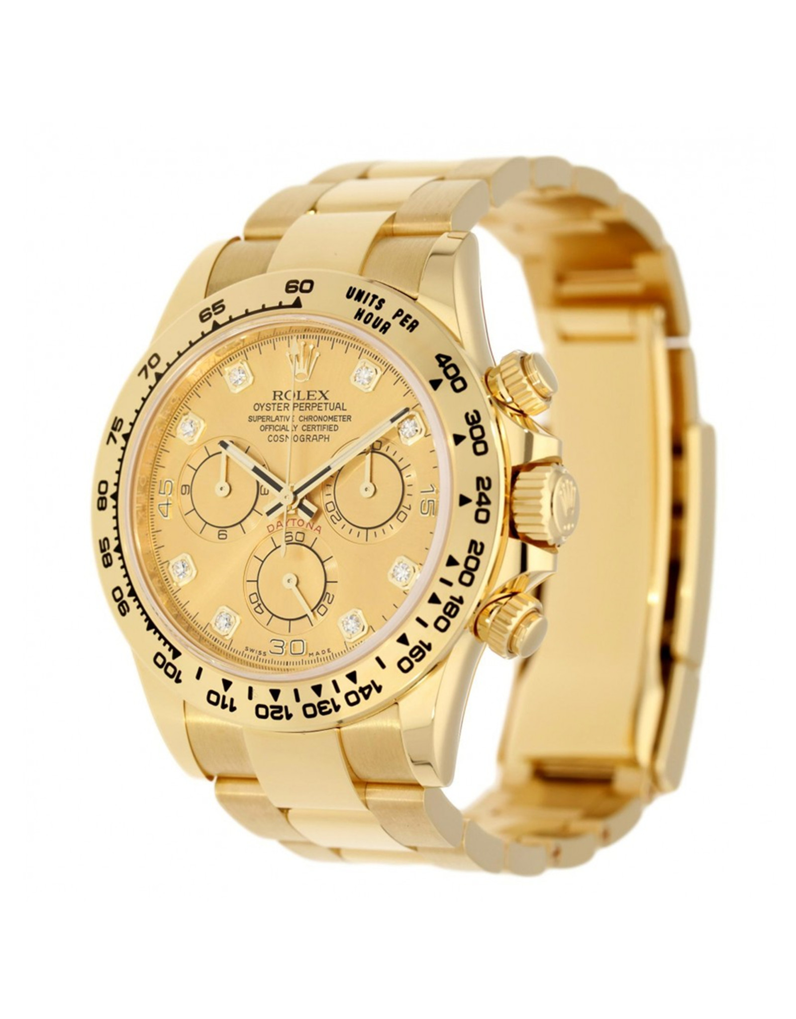 Rolex Cosmograph Daytona Champagne Dial Set Con Diamond Uomo Orologi Replica 116508 40MM-1