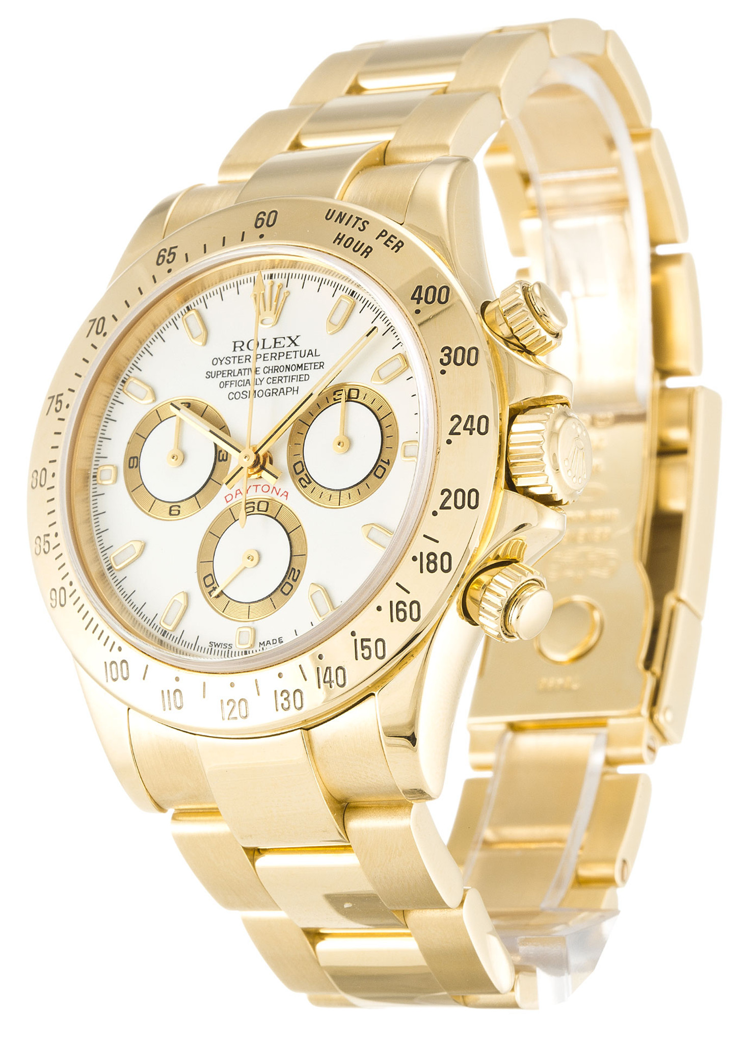 Rolex Daytona Quadrante bianco Case D'Oro Giallo 116528 40MM-1