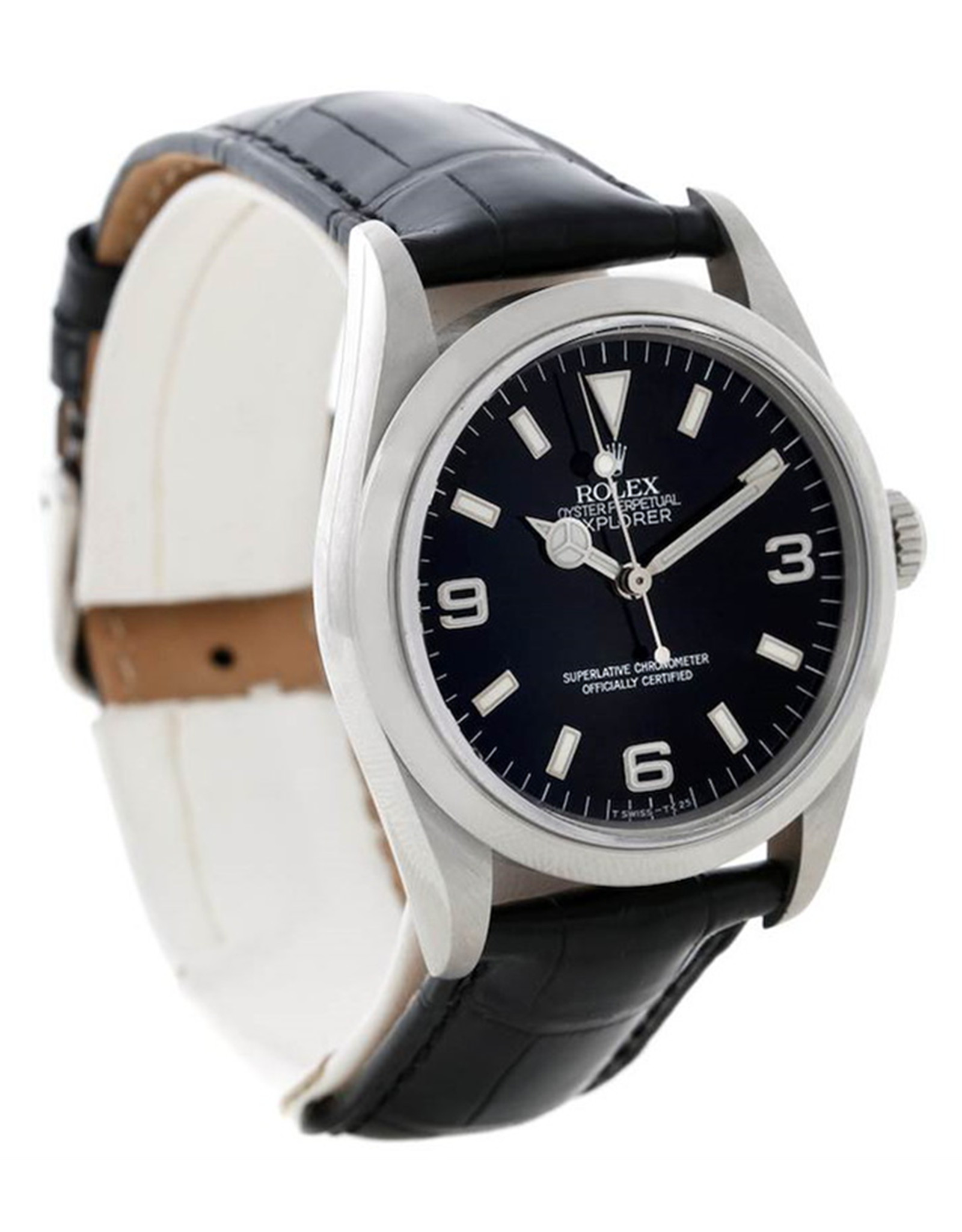Rolex Explorer I Mens Quadrante nerotra In Acciaio Inossidabile Orologi Replica 14270 36MM-1