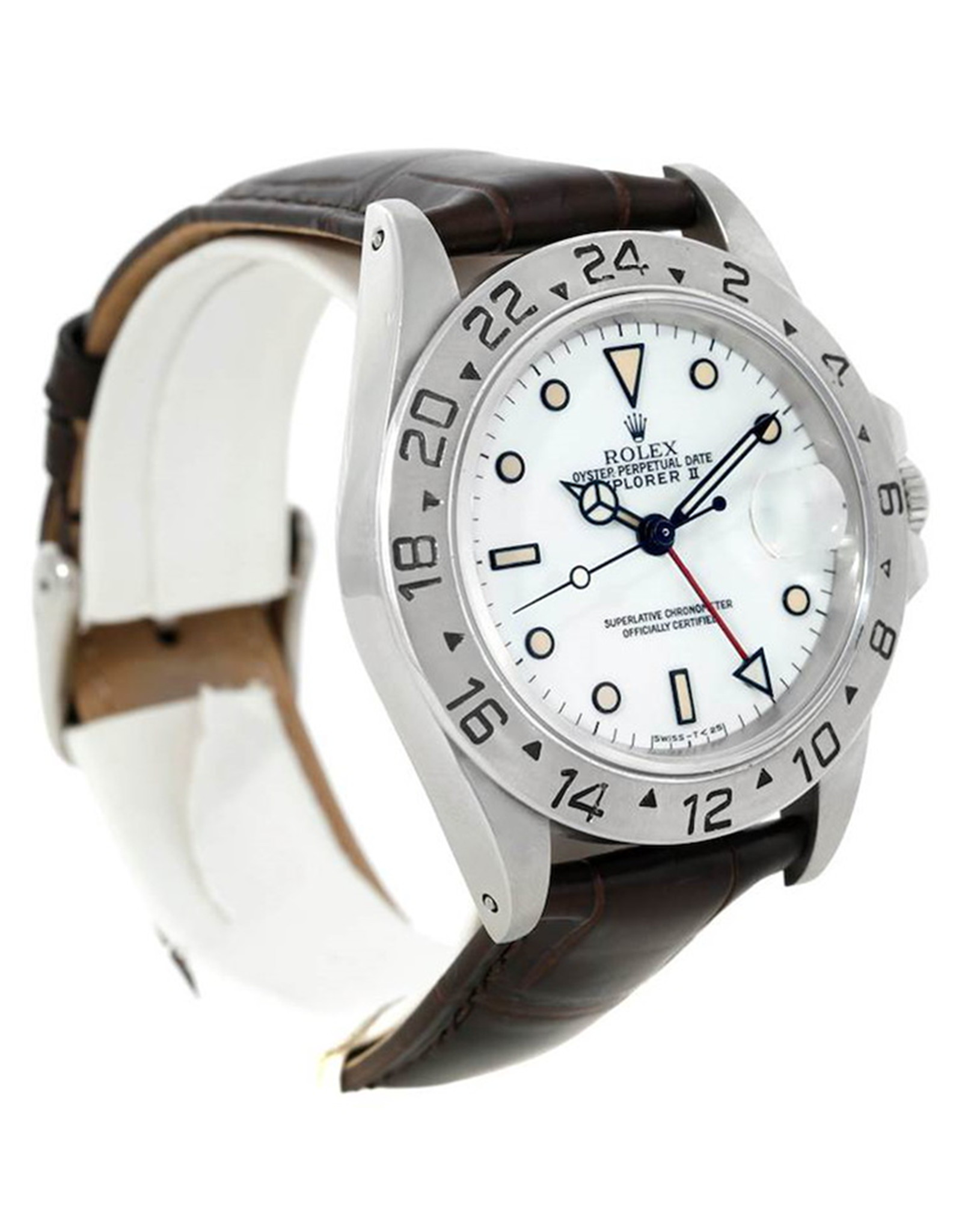 Rolex Explorer Ii Mens Transition Acciaio Completto Bianco Orologi Replica 16550 39MM-1