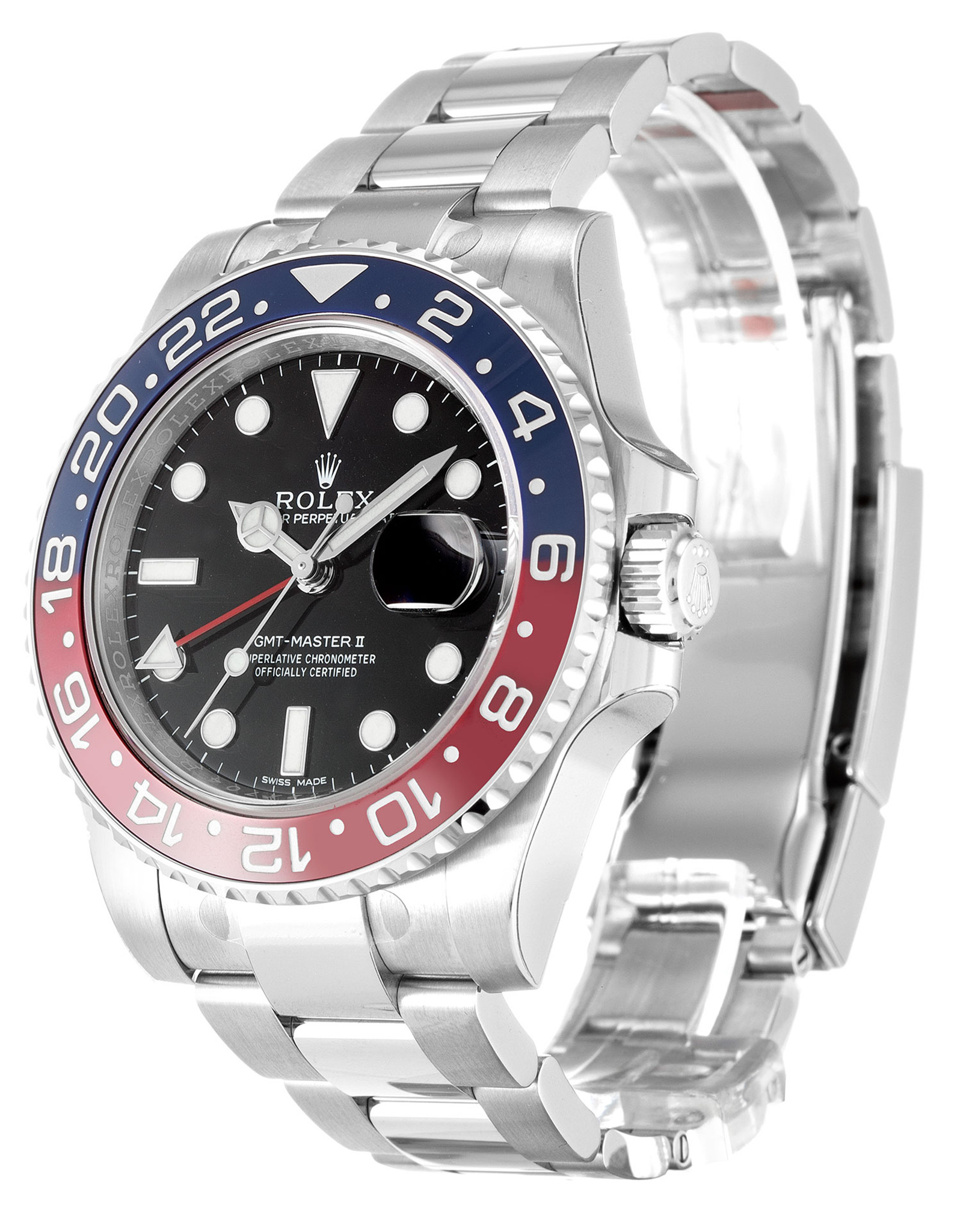 Rolex Gmt Master Ii Quadrante nero Nero Cingcio In Acciaio Inossidabile 116719 Blro 41MM-1