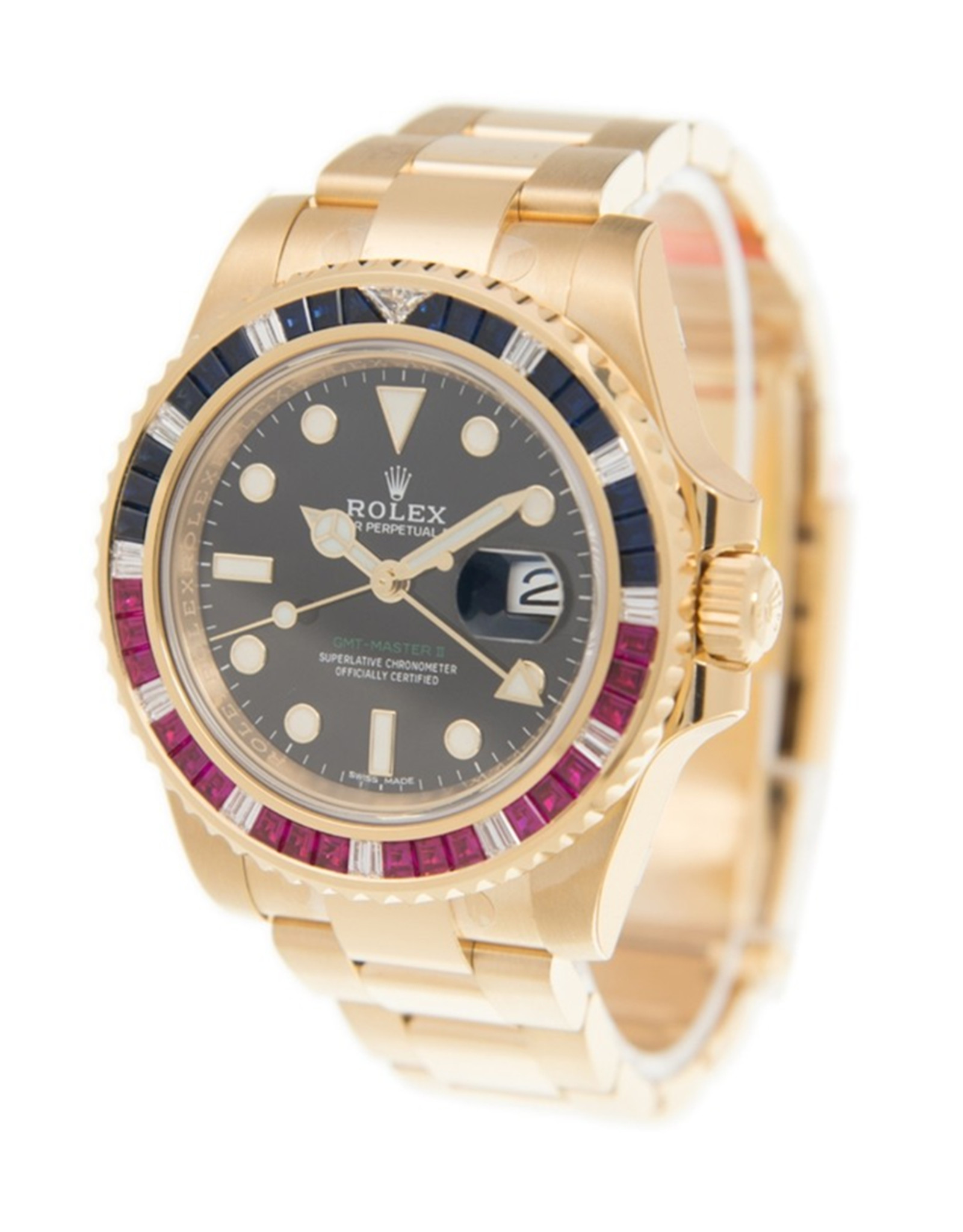 Rolex Gmt Master Ii Gem Automatice Iset Bezel Blach Del Macchio Orghio MM 40 MM-1