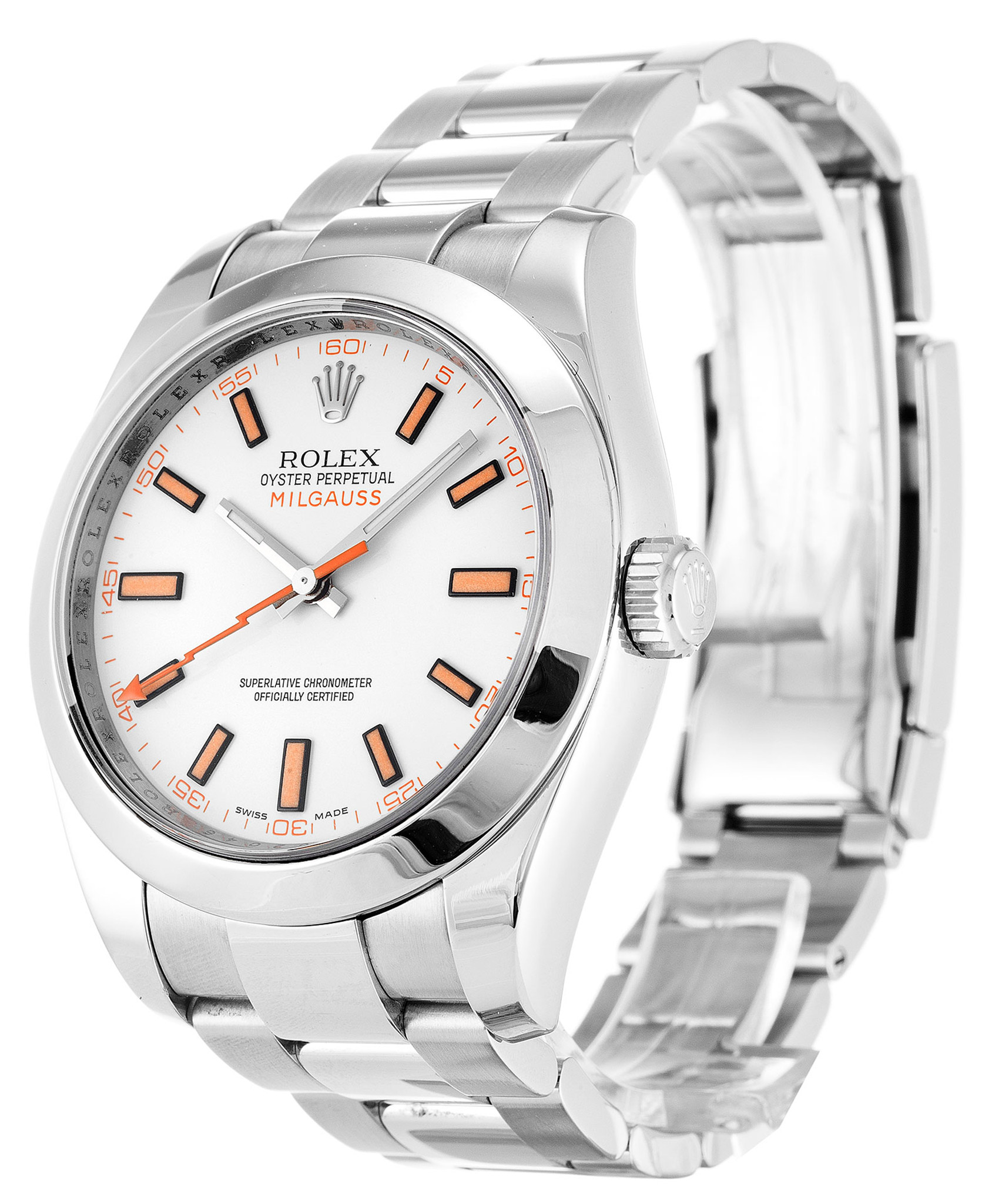 Rolex Milgauss Quadrante bianco Stick Marker 116400 40MM-1