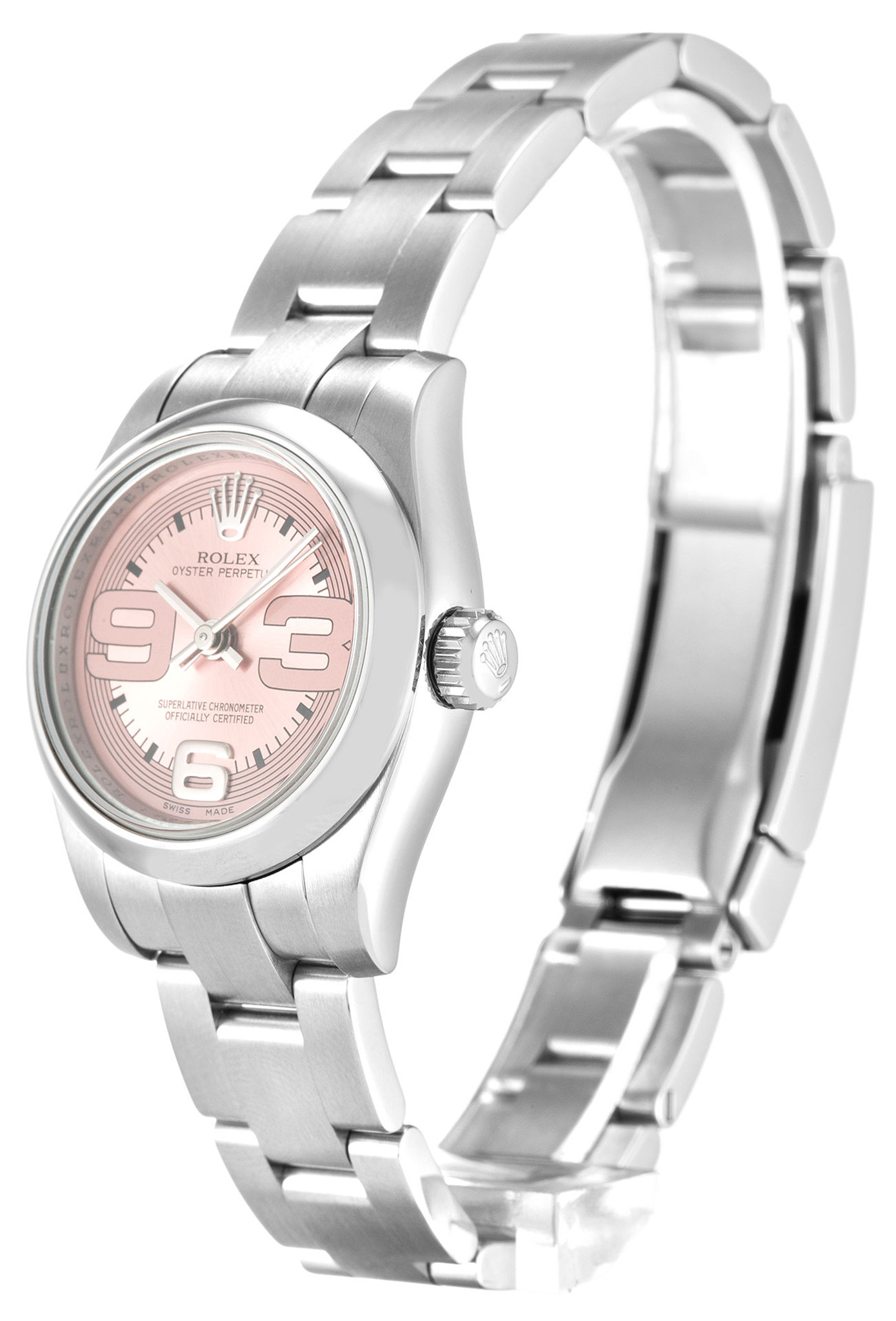 Rolex Lady Oyster Perpetual bianco Case Numer Marker 176200 26MM-1