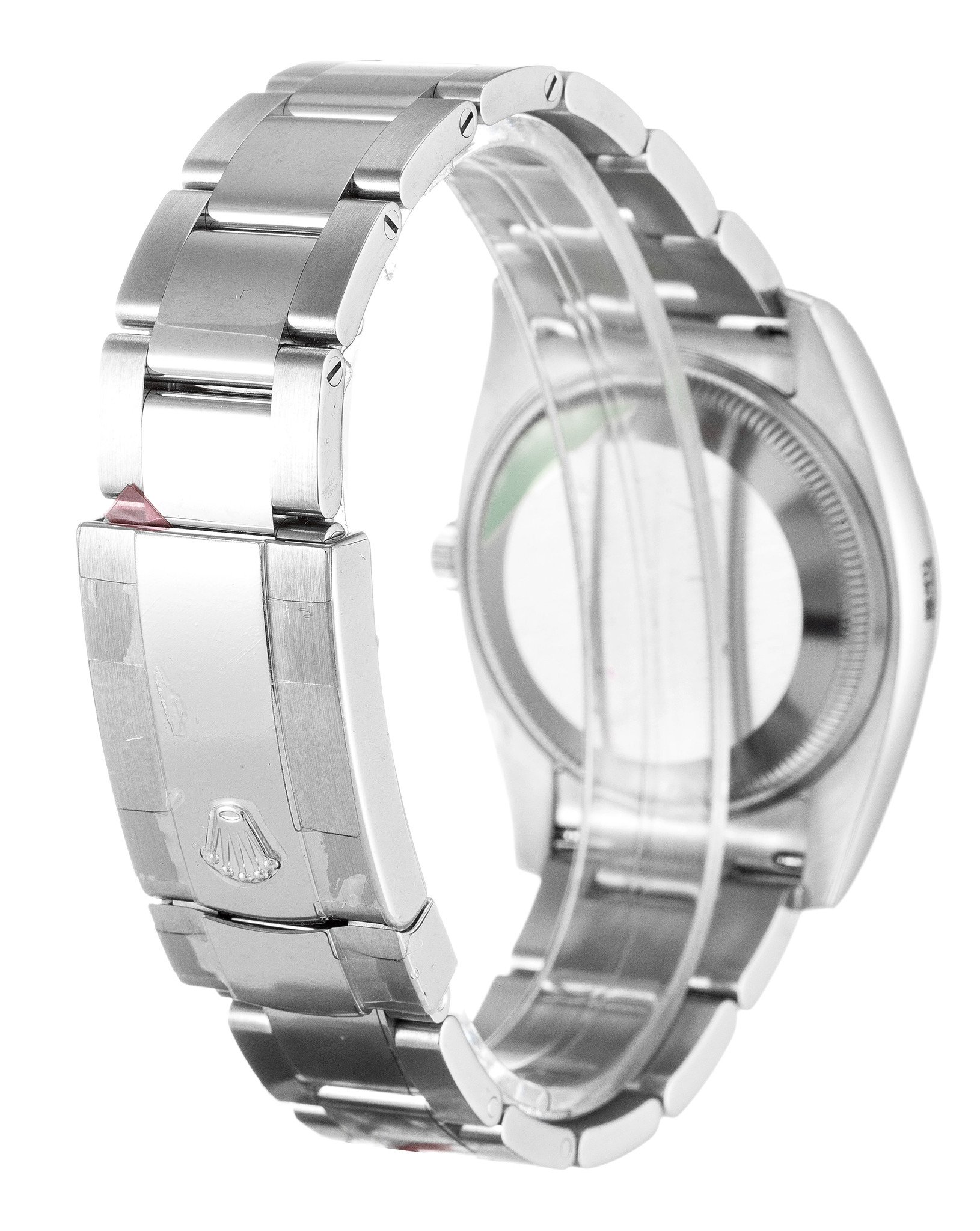 Rolex Oyster Perpetual Date bianco Case Stick Marker 115200 34MM-2