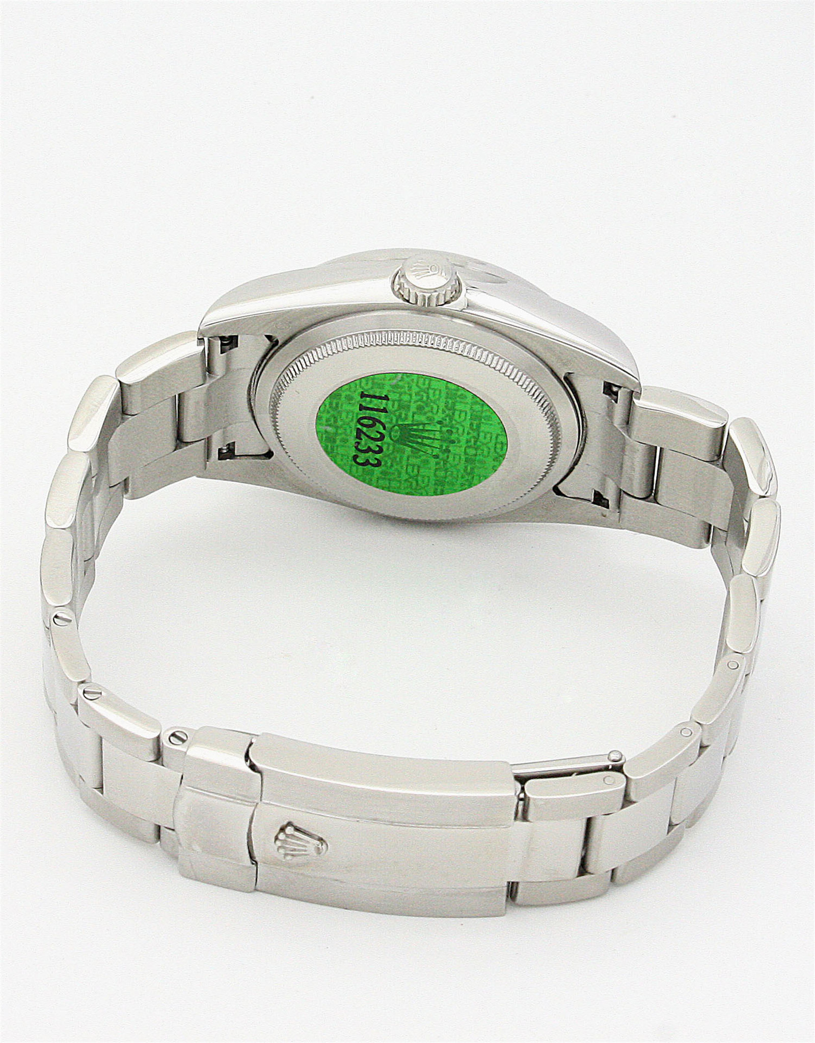 Rolex Lady Oyster Perpetual Quadrante blu Stick Marker 31MM-2