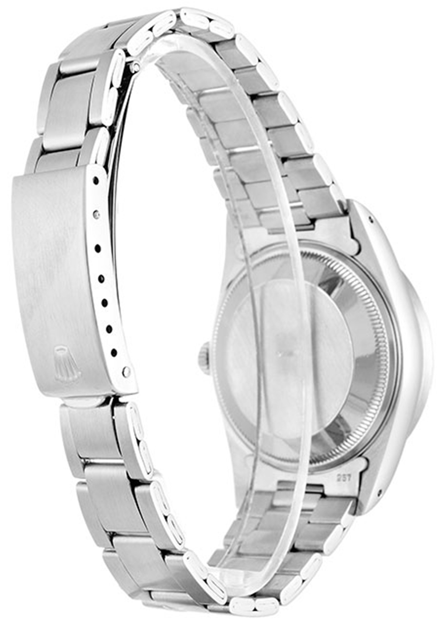 Rolex Oyster Perpetual Date bianco Case Stick Marker 15210 34MM-2