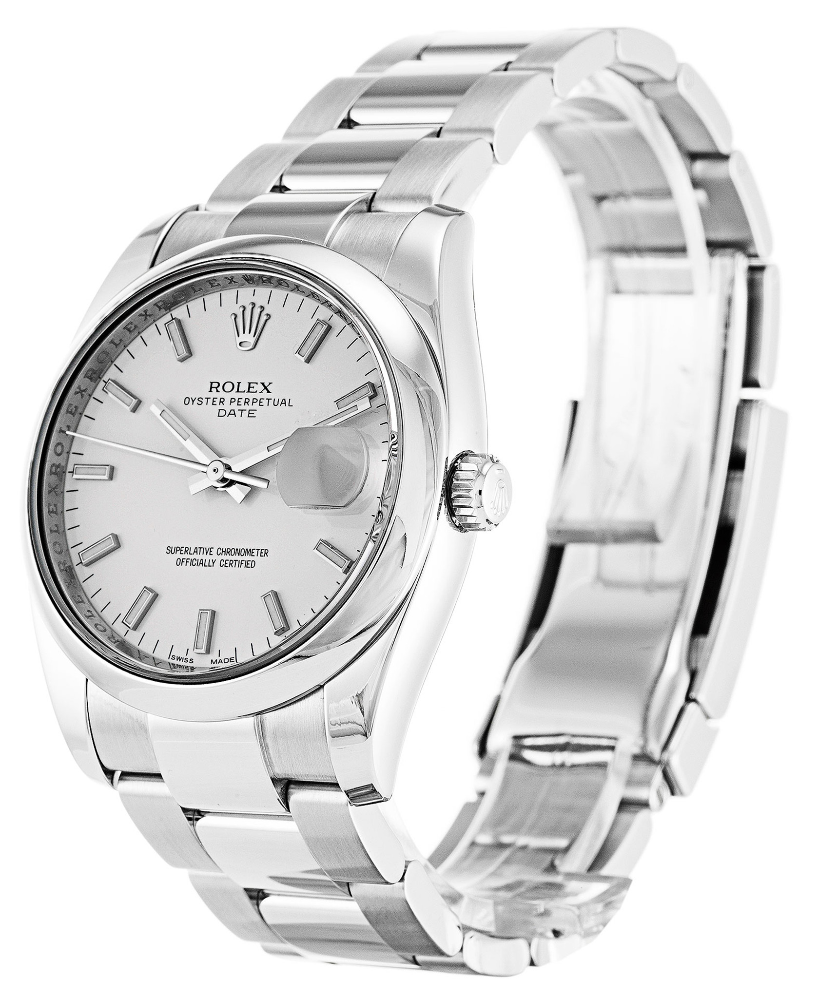 Rolex Oyster Perpetual Date Quadrante bianco Stick Marker 115200 36MM-1